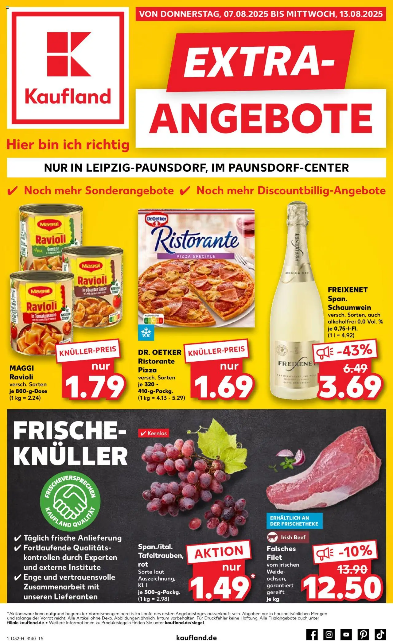 Kaufland prospekt Leipzig	 - gültig ab dem 07.08.2025 | Seite: 1 | Produkte: Ristorante, Maggi, Freixenet, Pizza