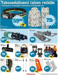 Kärkkäinen-mainoslehti voimassa 07.01.2026 alkaen | Sivu: 4 | Tuotteet: Lumikengät, Puku