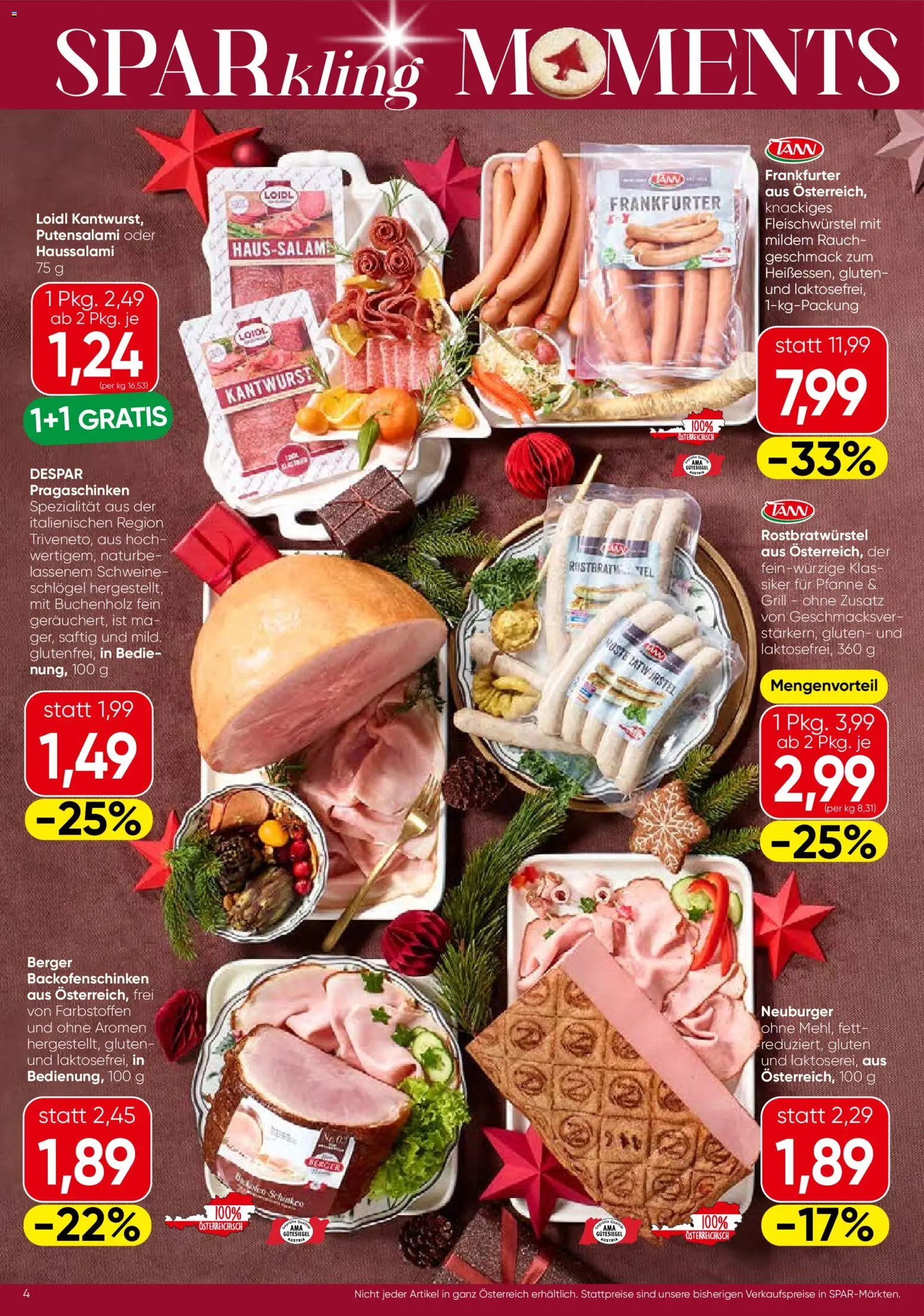 Spar Flugblatt - Oberösterreich gültig ab 23.12.2025 | Seite: 4 | Produkte: Grill