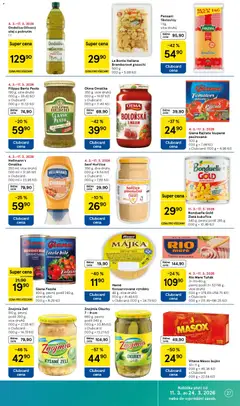 Náhled letáku Filippo Berio Pesto, 190 g, více druhů (100 g = 39,42 Kč) s Clubcard: (100 g = 31,53 Kč) od 11.03.2026 | Strana: 27