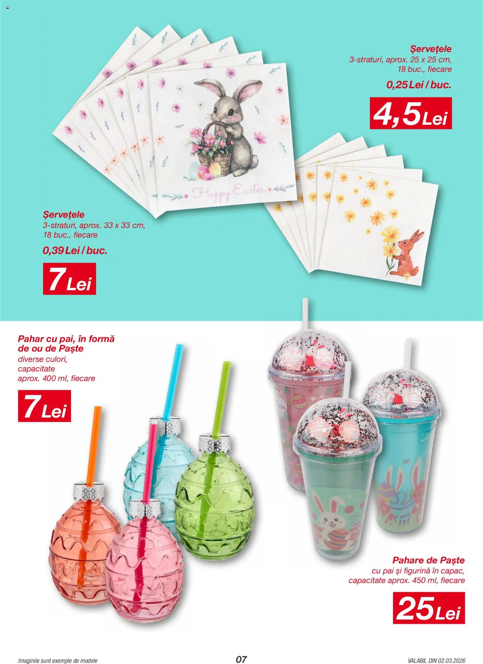 Noul catalog Kik – valabil de la 02.03.2026 | Pagină: 7 | Produse: Pahare, Paste