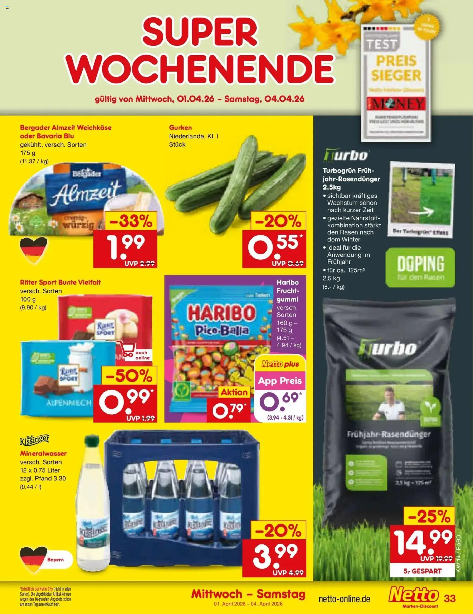 Netto Marken-Discount Prospekt Selb	 – gültig ab 29.03.2026 | Seite: 41 | Produkte: Haribo, Ritter sport, Mineralwasser, Gurken