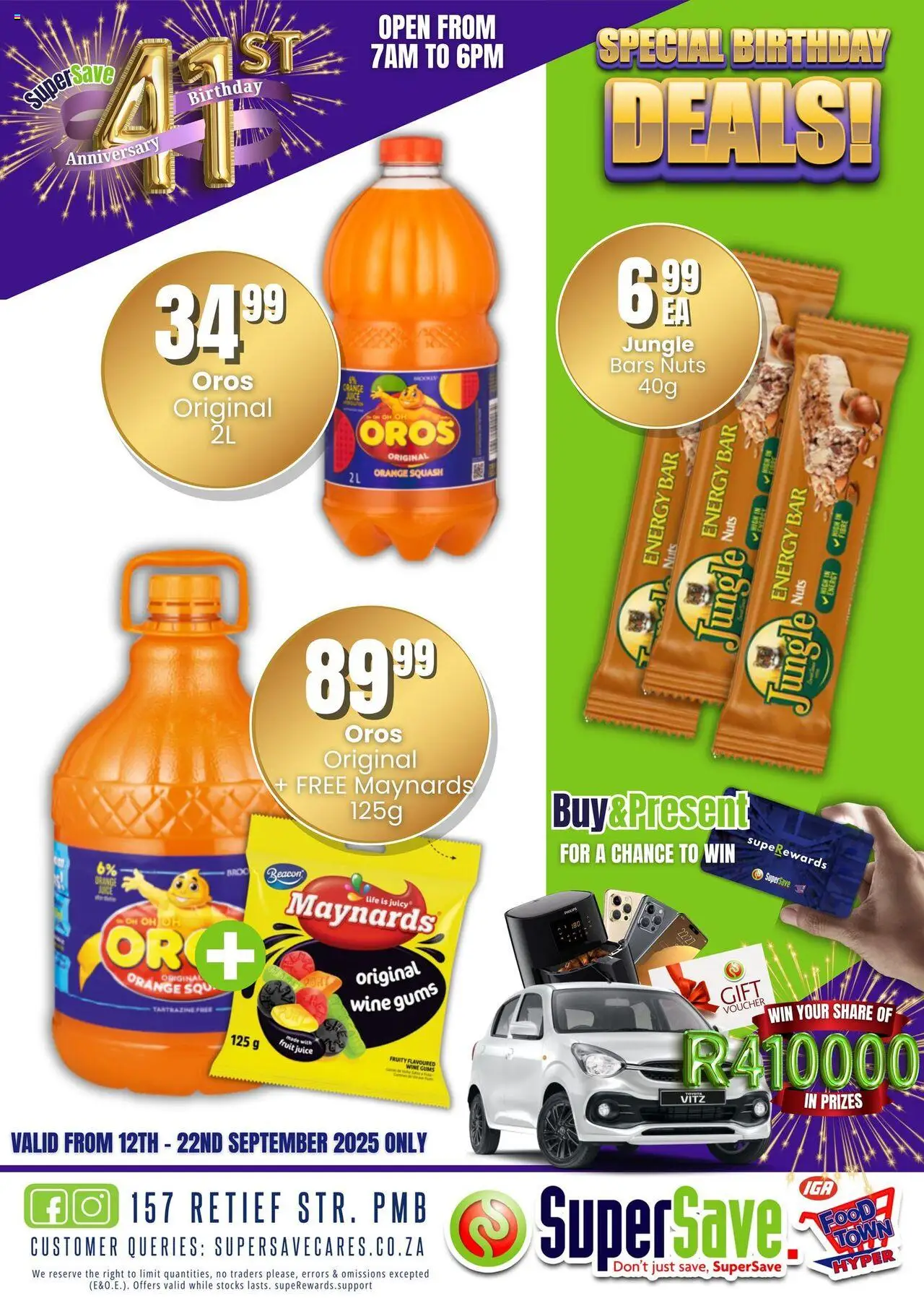 New Super Save catalogue – valid from 16.09.2025 | Page: 14 | Products: Squash, Juice, Nuts, Fruit