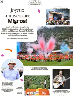 Le concert du groupe de rock Hecht sur la grande scène Migros., Rock concert on the Migros stage. – gültig ab 08.09.2025 | Seite: 12 | Produkte: Rock