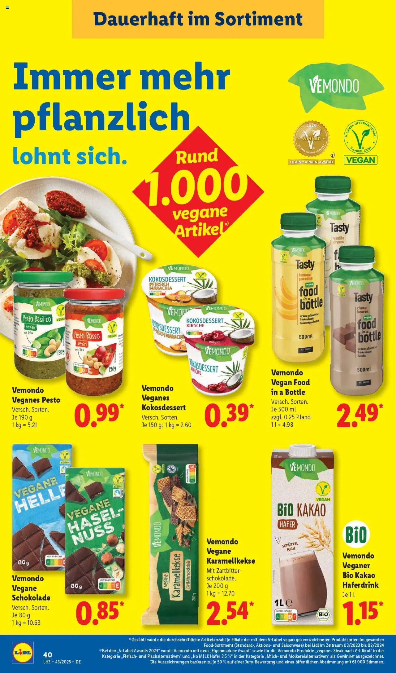 Lidl Prospekt Kornwestheim – gültig ab 20.10.2025 | Seite: 62 | Produkte: Schokolade, Haferdrink, Pfirsich, Steak