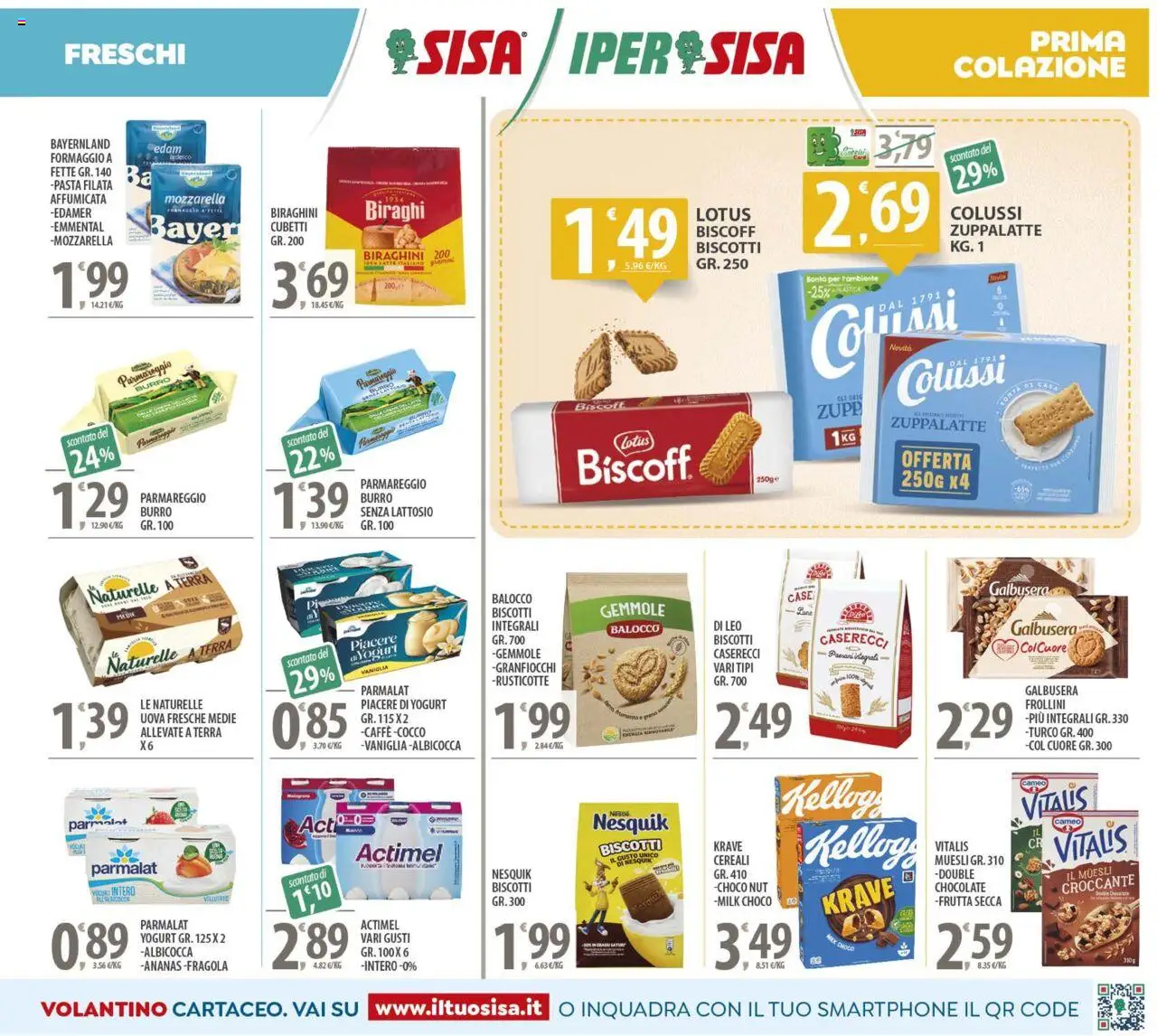 Volantino SISA del 23.09.2025 | Pagina: 7 | Prodotti: Yogurt, Pasta, Frollini, Terra