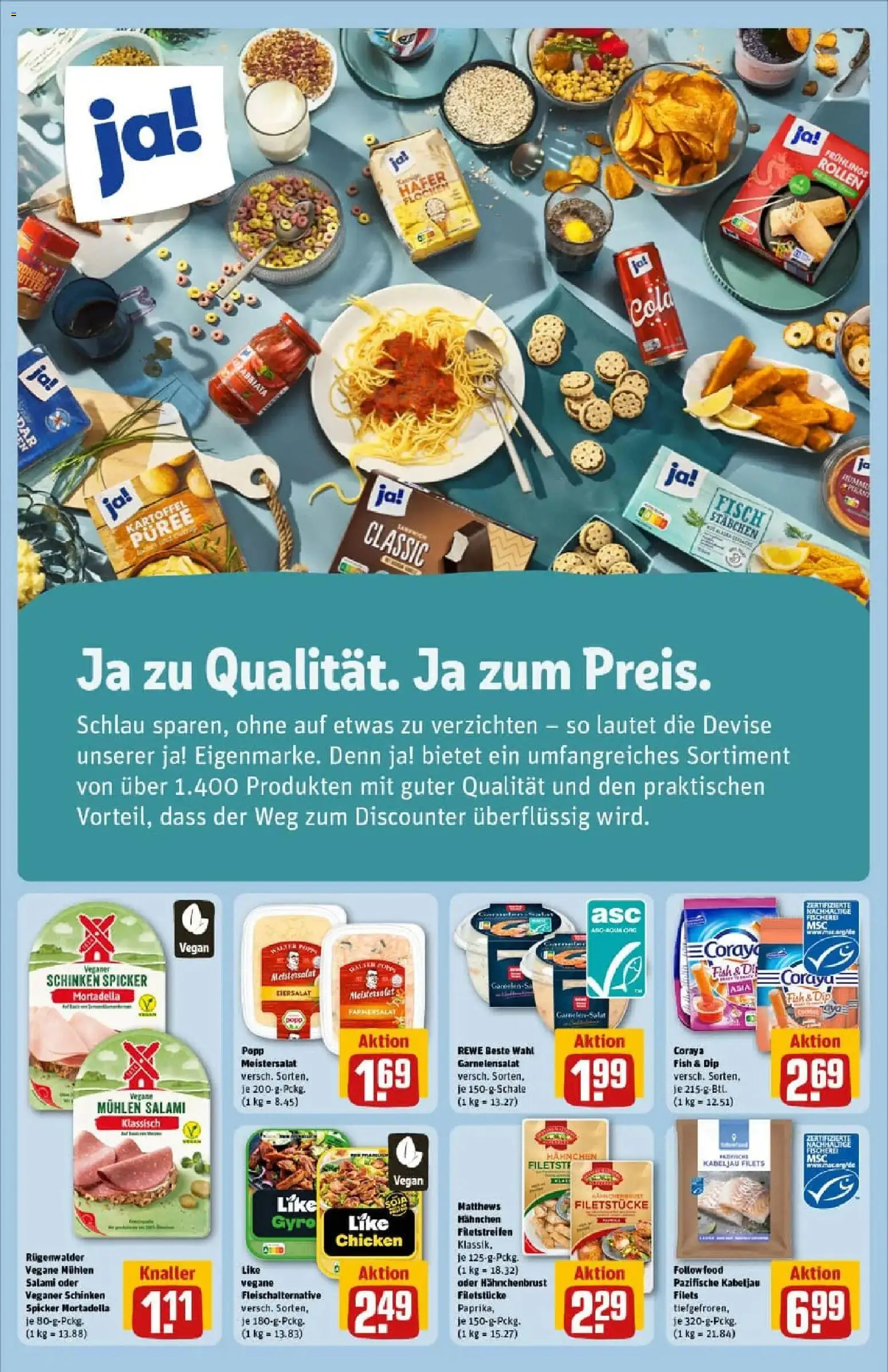 Rewe prospekt Ettlingen	 – gültig ab 11.01.2026 | Seite: 14 | Produkte: Fisch, Salami, Flocken, Hahnchenbrust