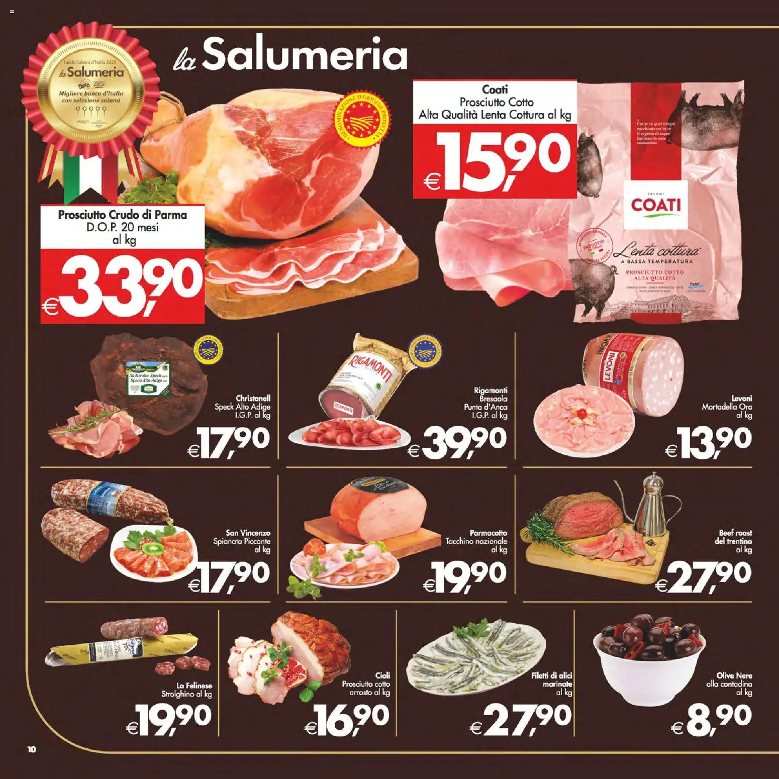 Volantino Decò del 06.03.2026 | Pagina: 10 | Prodotti: Prosciutto Crudo, Olive, Prosciutto, Alici
