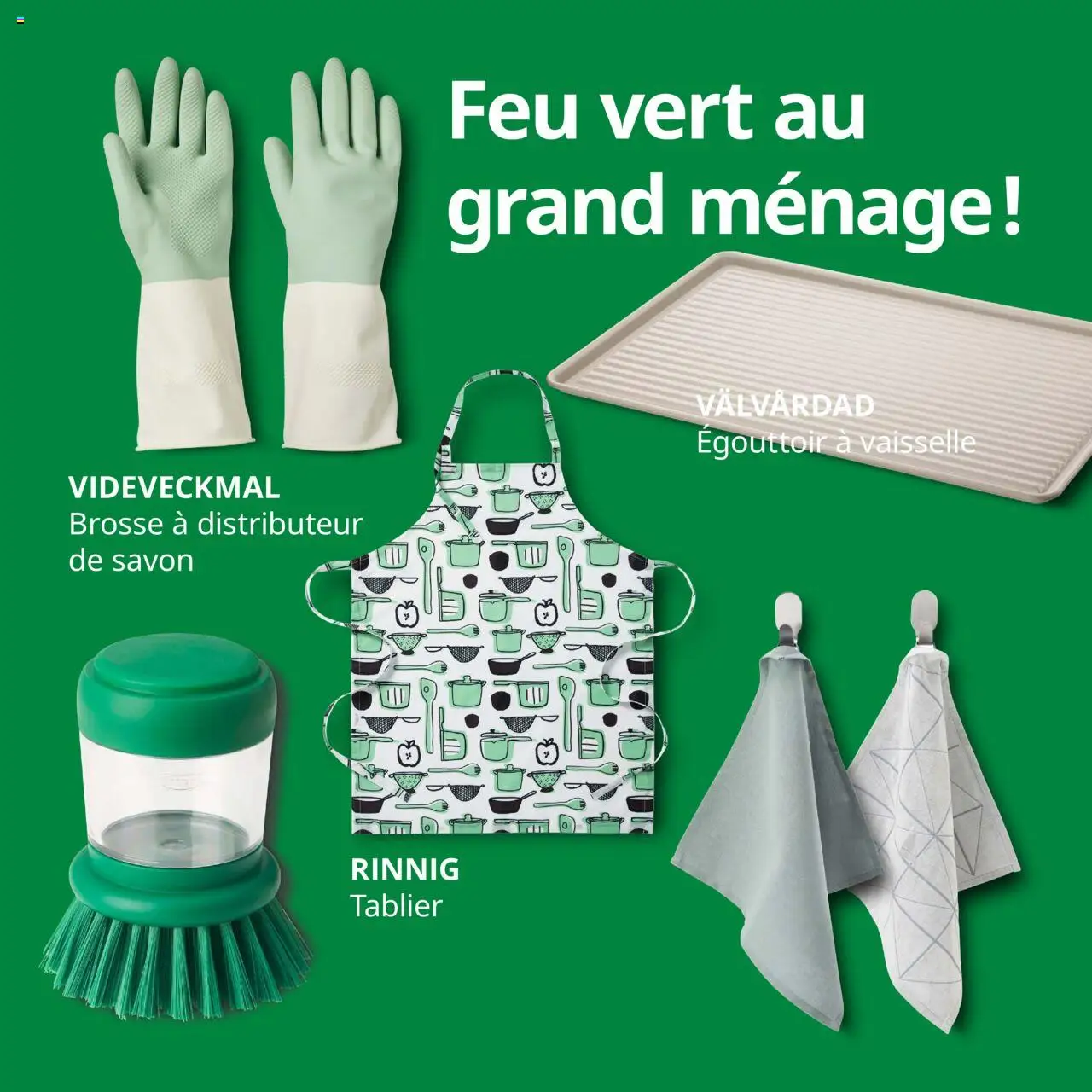 | Page: 31 | Produits: Égouttoir, Tablier, Brosse, Savon