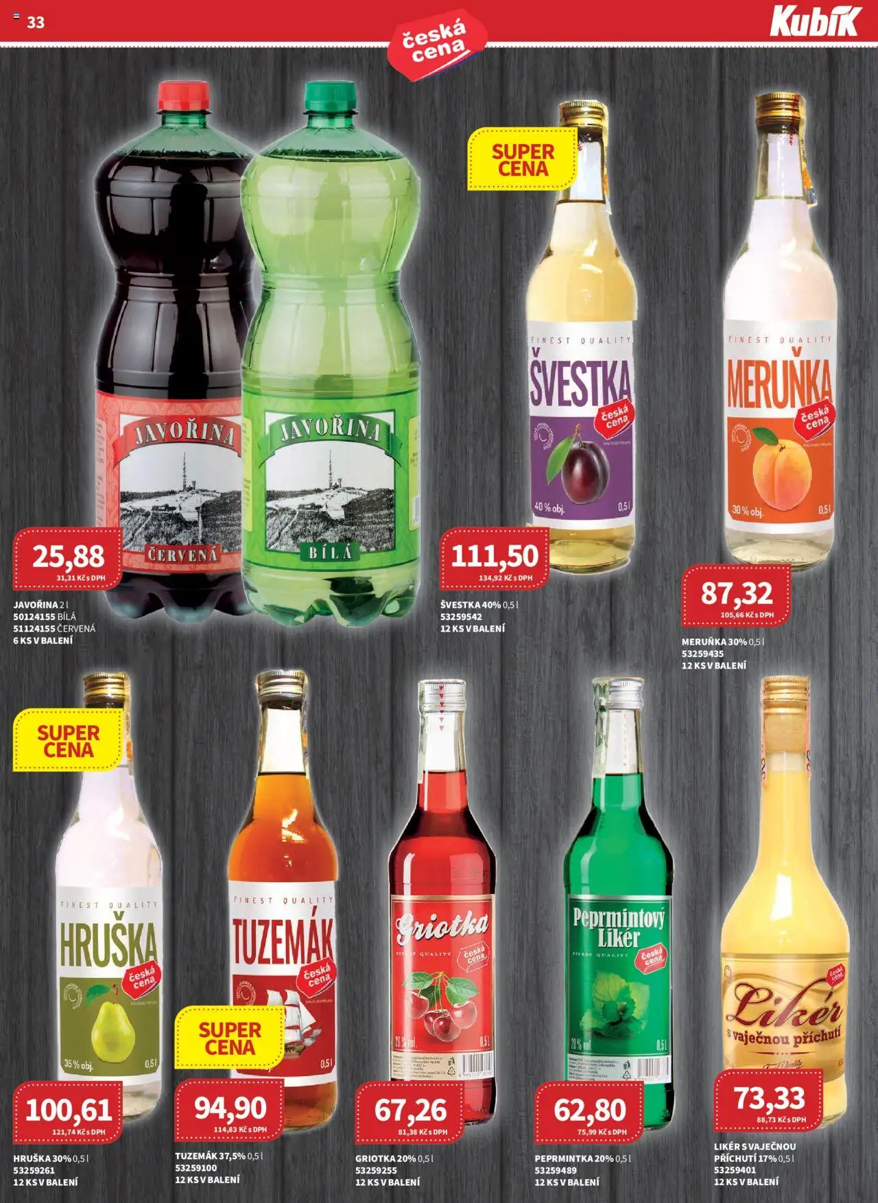 Kubík leták - Velkoobchod 06/2025 od 01.06.2025 | Strana: 33 | Produkty: Finest, Likér, Griotka, Tuzemák