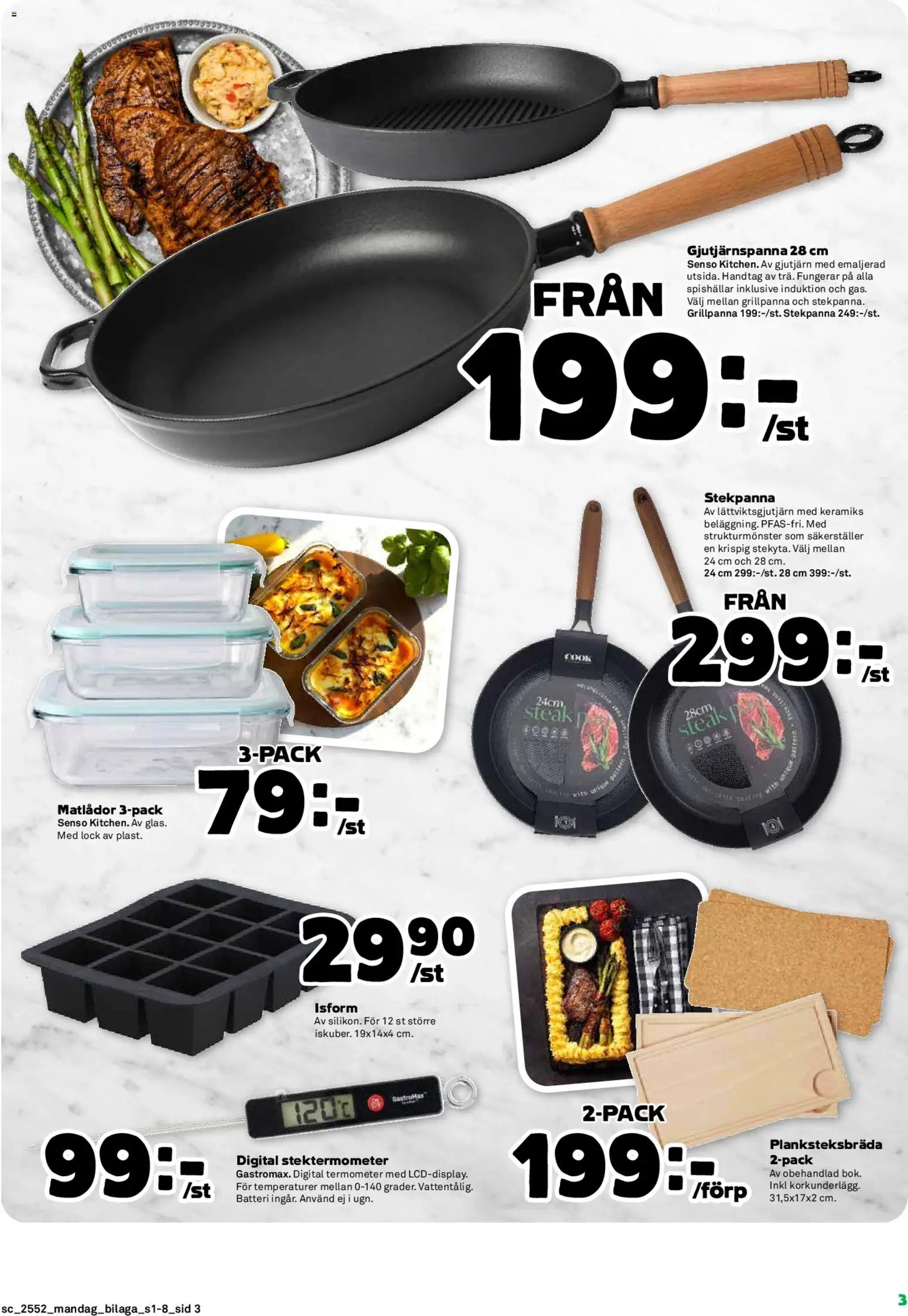 Stora Coop reklamblad aktuell från 29.12.2025 | Sida: 3 | Produkter: Termometer, Batteri, Stekpanna