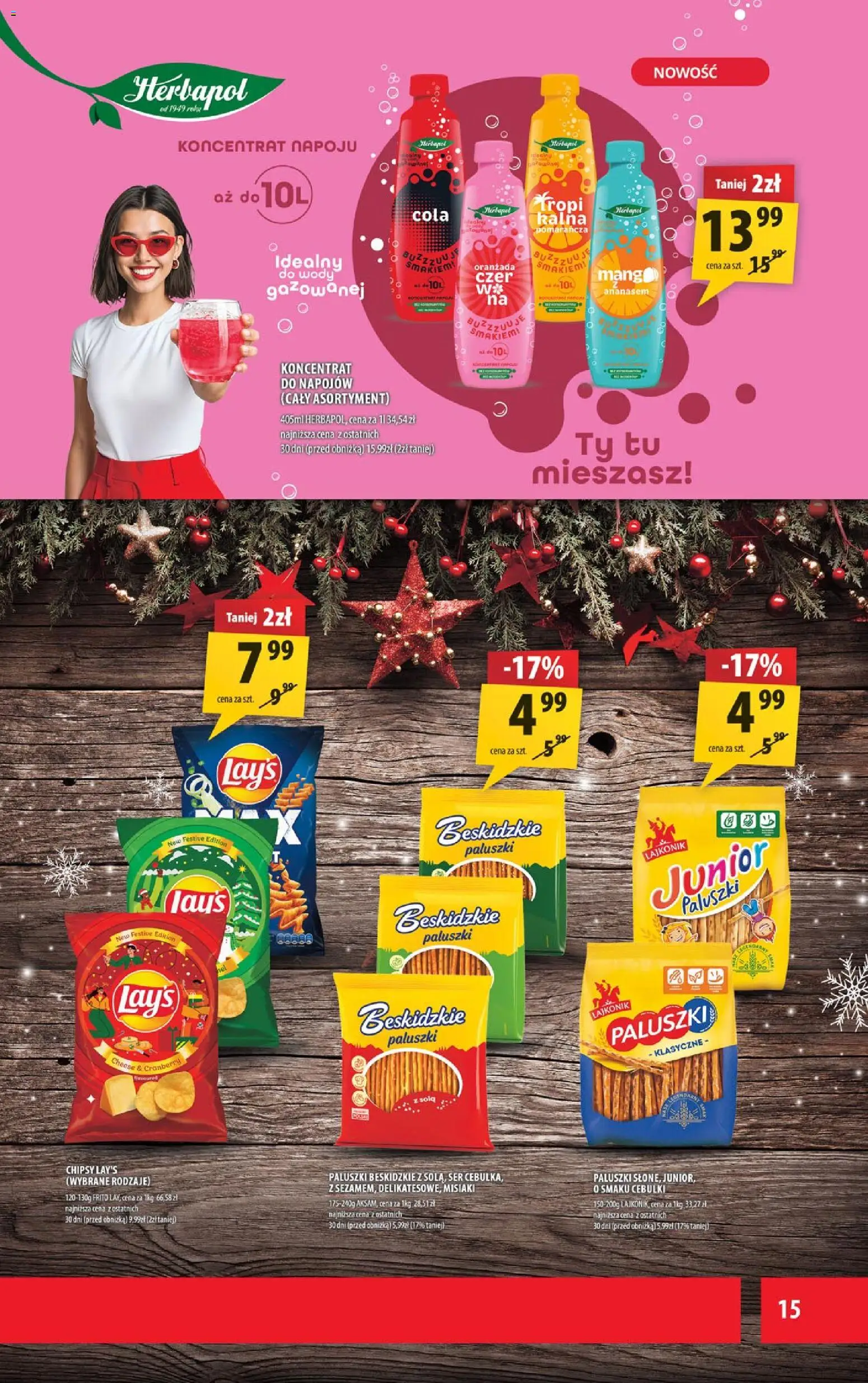 Arhelan Gazetka od 05.12.2025 | Strona: 15 | Produkty: Chipsy, Paluszki, Ser