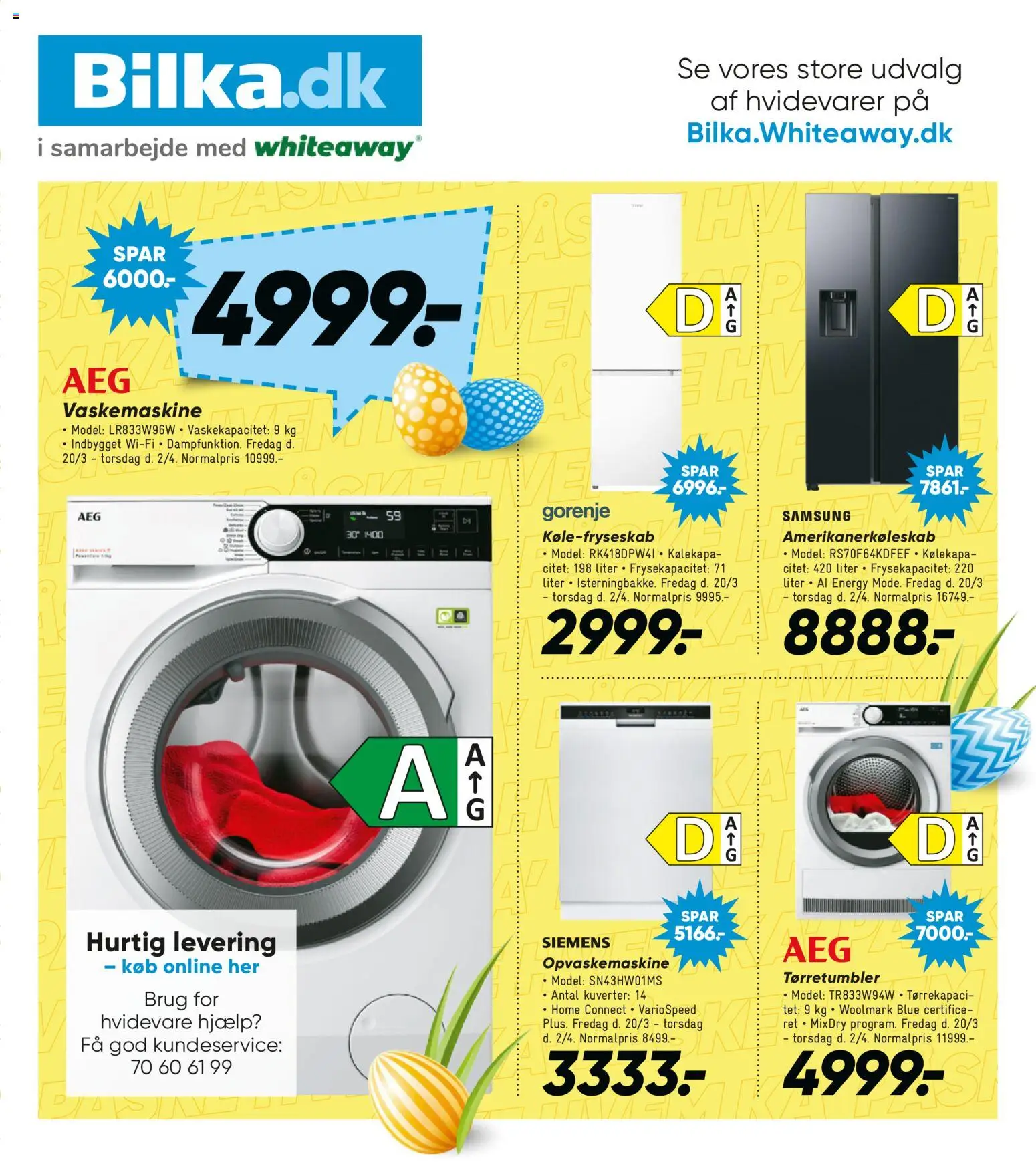 Bilka tilbudsavis – gyldig fra 20.03.2026 | Side: 41 | Produkter: Vaskemaskine, Tørretumbler, Opvaskemaskine