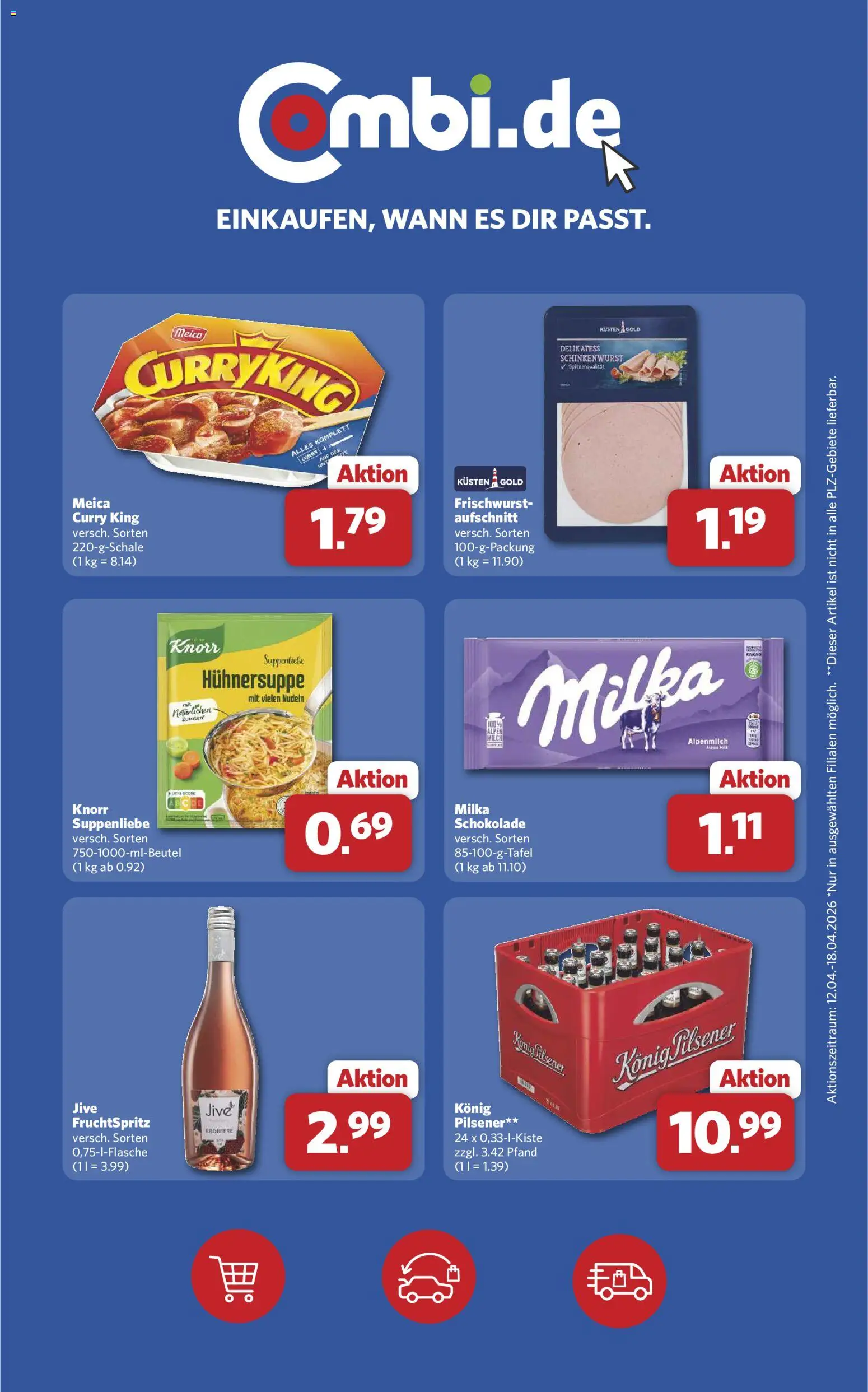 Combi Prospekt 	 – gültig ab 13.04.2026 | Seite: 34 | Produkte: Schokolade, Knorr, Milka, Nudeln
