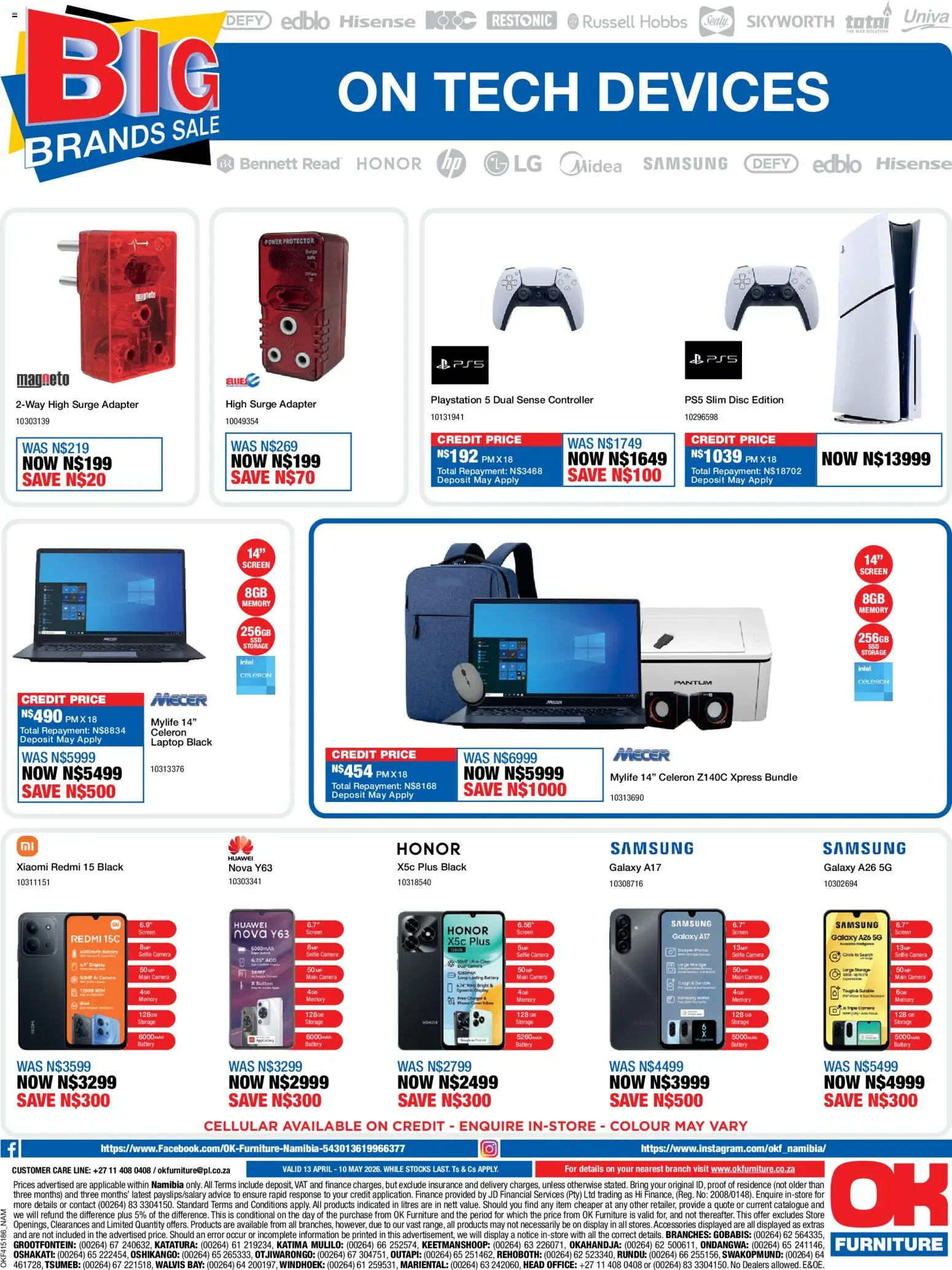 New OK Furniture catalogue – valid from 13.04.2026 | Page: 12 | Products: Phone, Camera, Playstation, Charger
