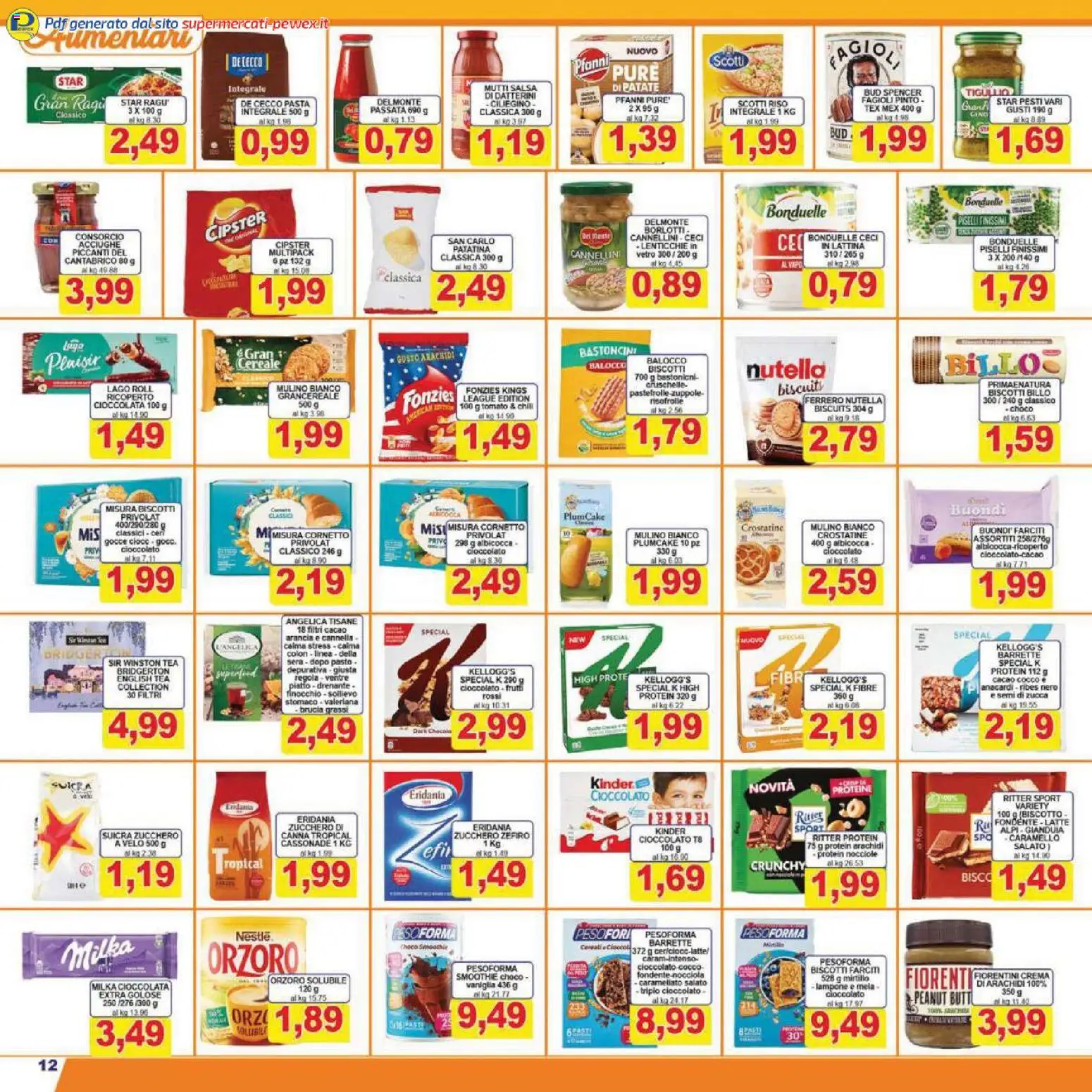 Volantino Pewex del 13.02.2026 | Pagina: 12 | Prodotti: Riso, Zucchero, Mutti, Mutti salsa
