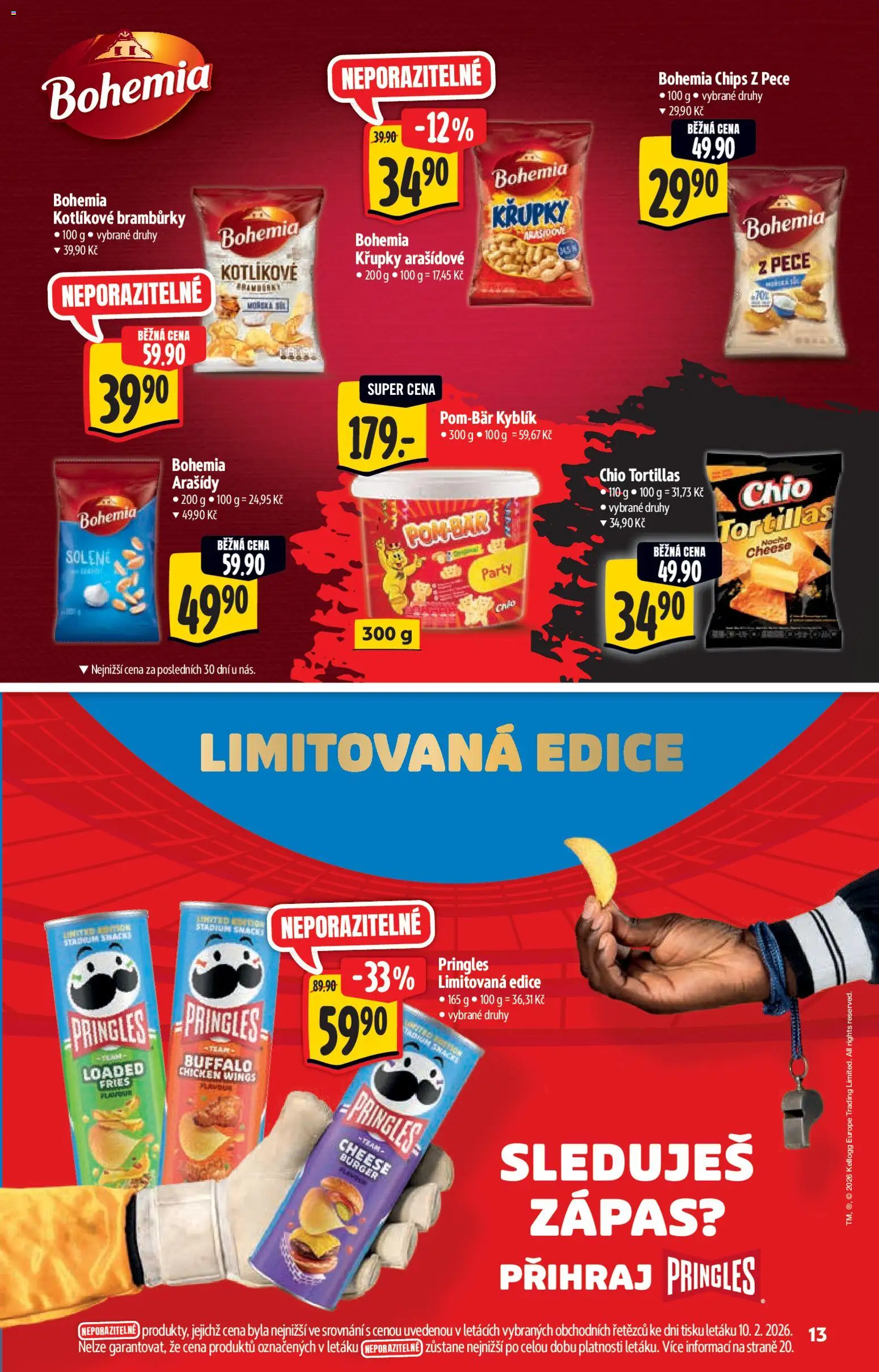 Albert katalog - Hypermarket od 18.02.2026 | Strana: 13 | Produkty: Burger, Pringles, Arašídy, Křupky