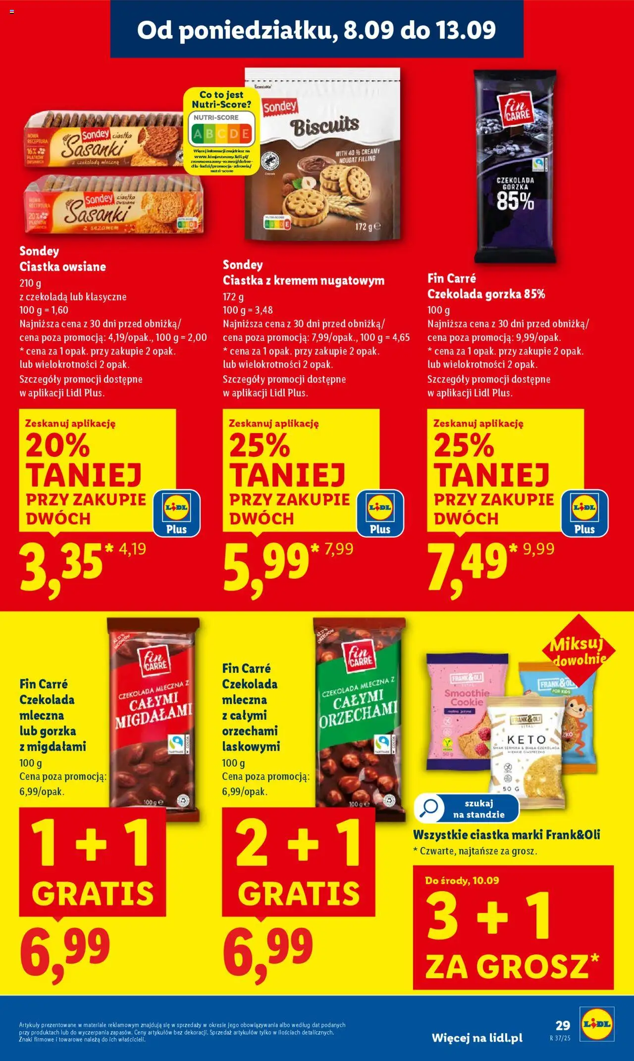 Lidl Gazetka od 08.09.2025 | Strona: 31 | Produkty: Ciastka z kremem, Czekolada gorzka, Czekolada, Ciastka owsiane