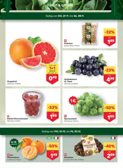 MPREIS Flugblatt ab 27.11.2025 gültig | Seite: 2 | Produkte: Grapefruit, Gemüse, Obst, Папионка