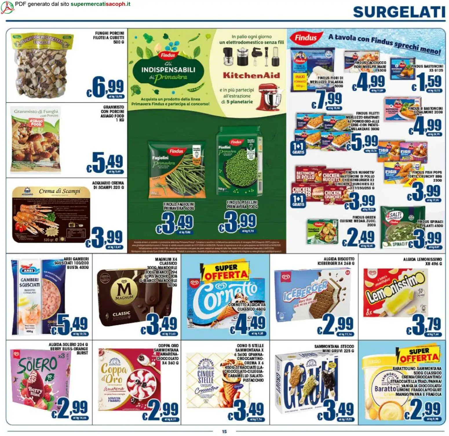Volantino Sacoph del 29.04.2026 | Pagina: 15 | Prodotti: Merluzzo, Patate, Funghi, Stracciatella