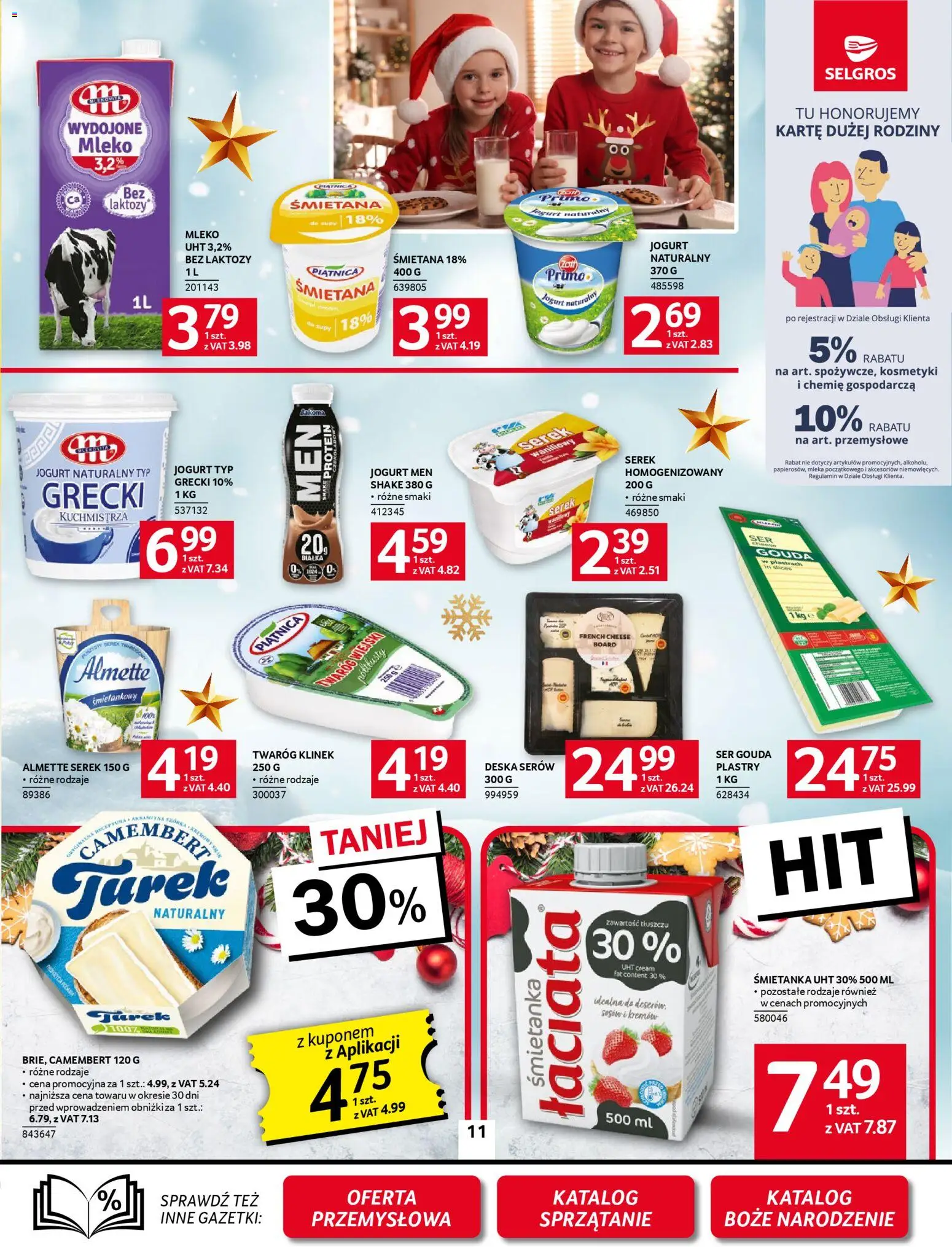 Selgros cash&carry Gazetka od 06.11.2025 | Strona: 11 | Produkty: Deska serów, Mleka, Mleko, Jogurt