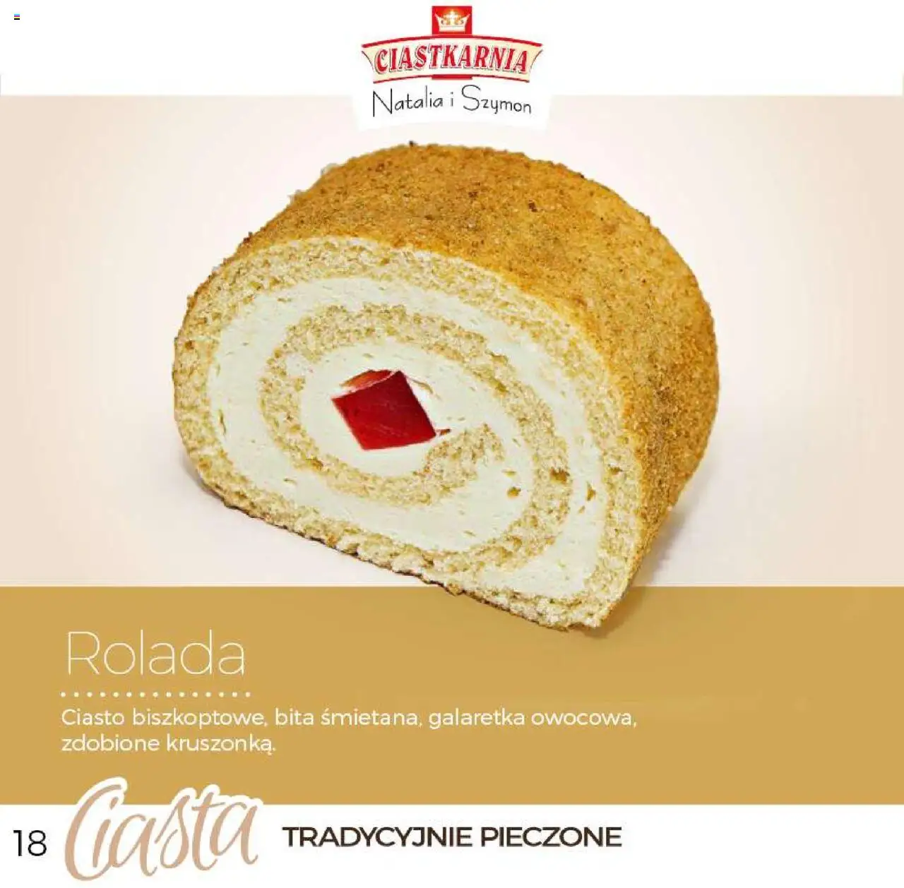 Topaz Gazetka - Ciast od 04.06.2025 | Strona: 18 | Produkty: Galaretka, Rolada, Ciasto