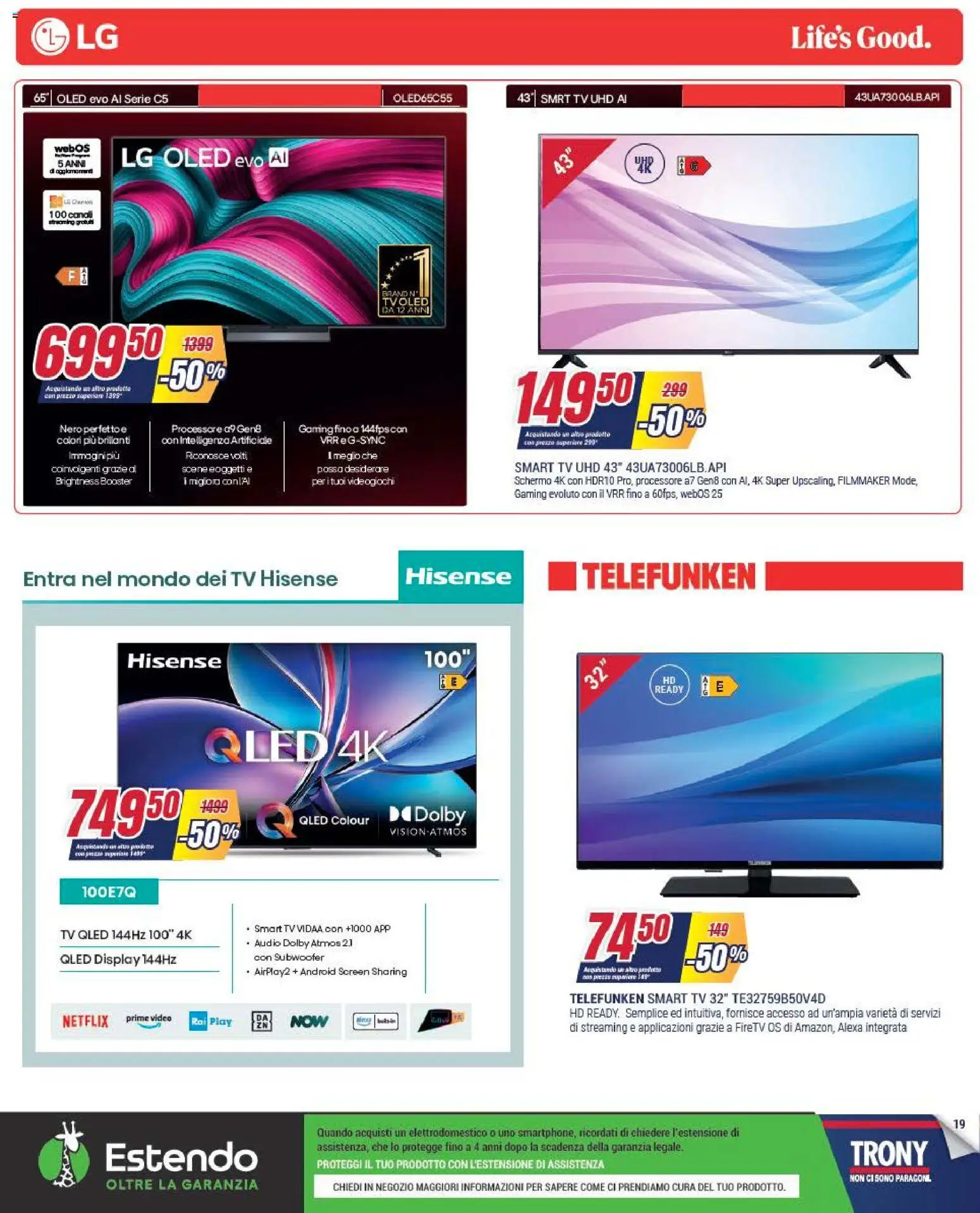 Volantino Trony del 28.04.2026 | Pagina: 19 | Prodotti: Schermo, smart TV, TV, Video
