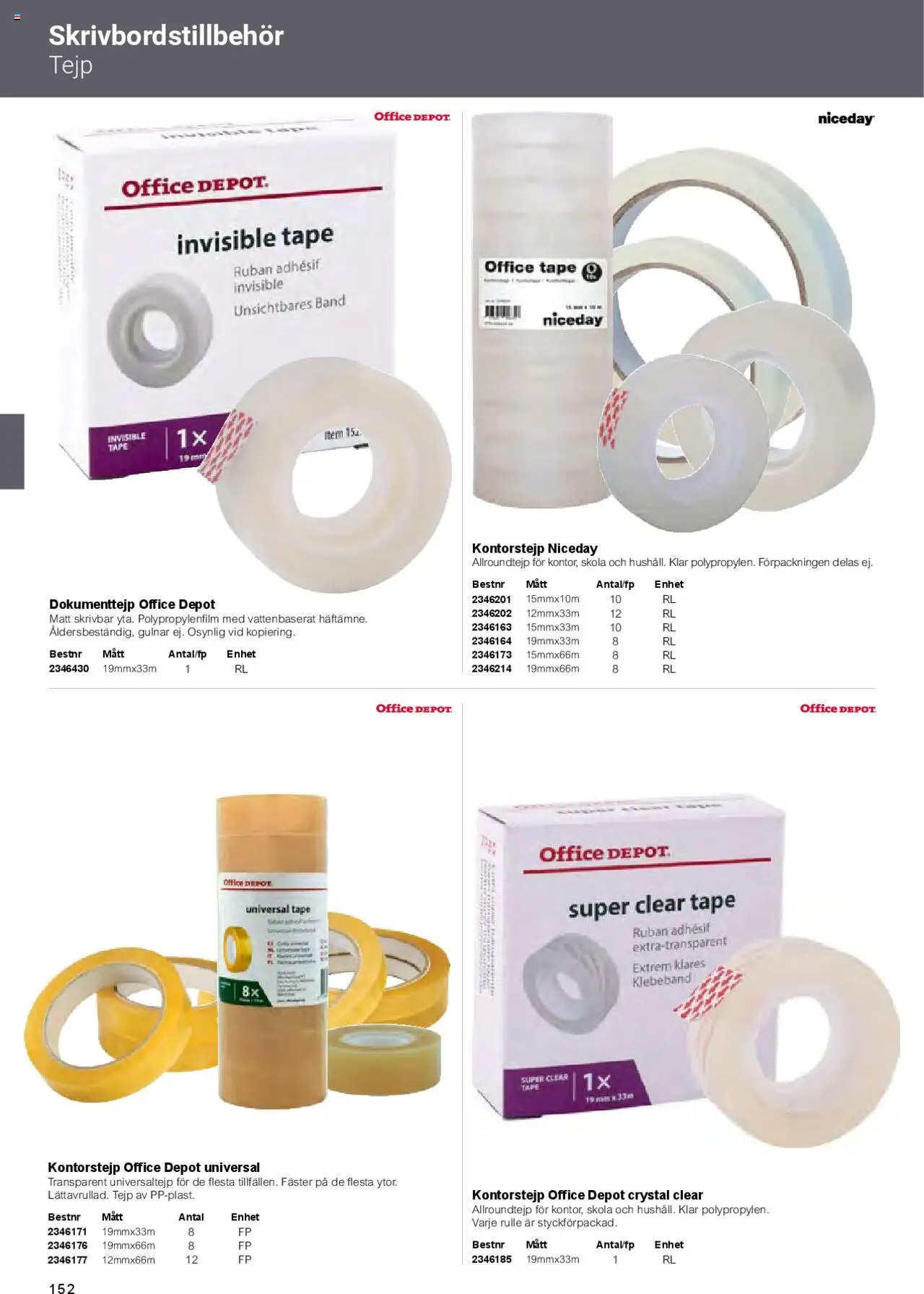Office Depot reklamblad aktuell från 01.02.2025 | Sida: 154 | Produkter: Tejp