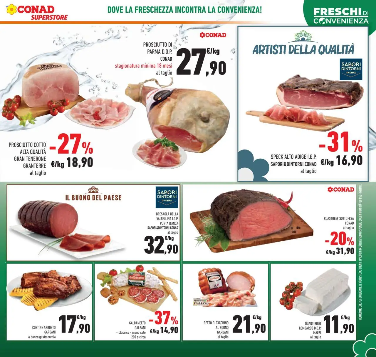 Volantino Conad del 13.08.2025 | Pagina: 11 | Prodotti: Arrosto, Prosciutto di Parma, Prosciutto Cotto, Bresaola