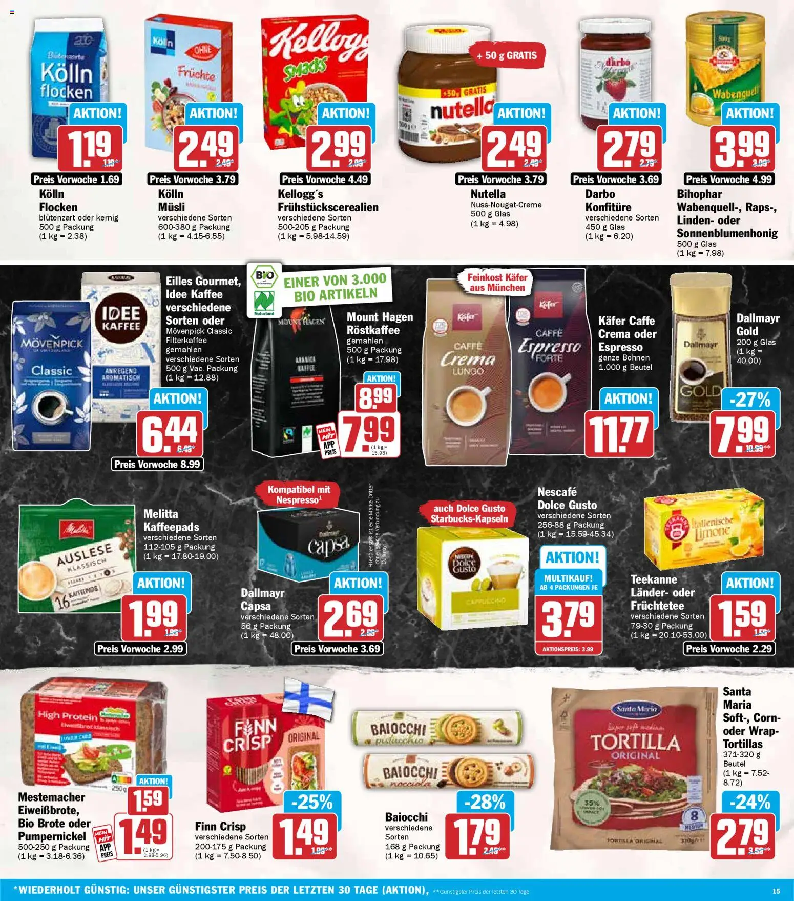 HIT Berlin  – gültig ab 29.12.2025 | Seite: 15 | Produkte: Melitta, Teekanne, Flocken, Dolce gusto