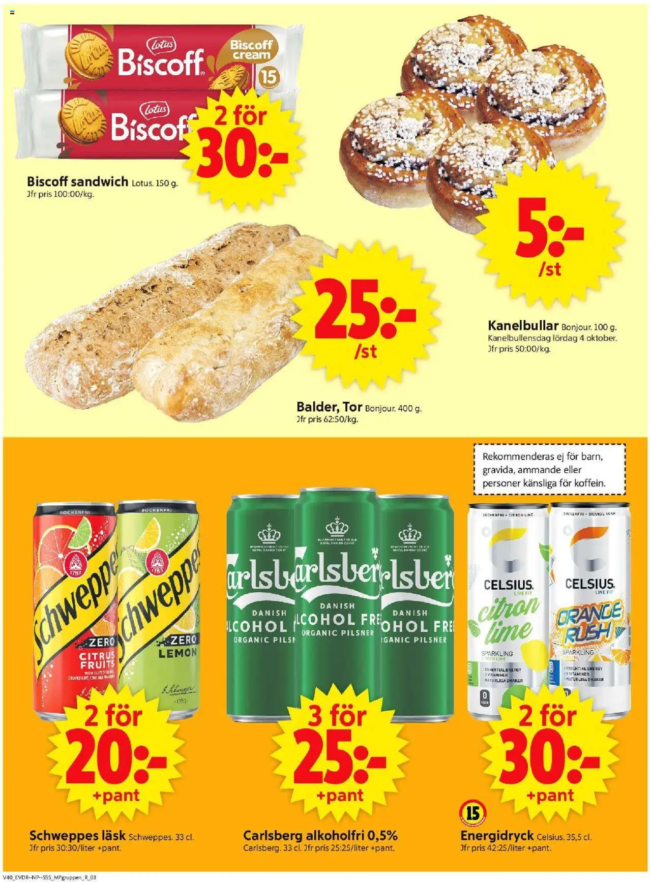 ICA Supermarket reklamblad aktuell från 29.09.2025 | Sida: 12 | Produkter: Sandwich, Energidryck, Citron, Lime