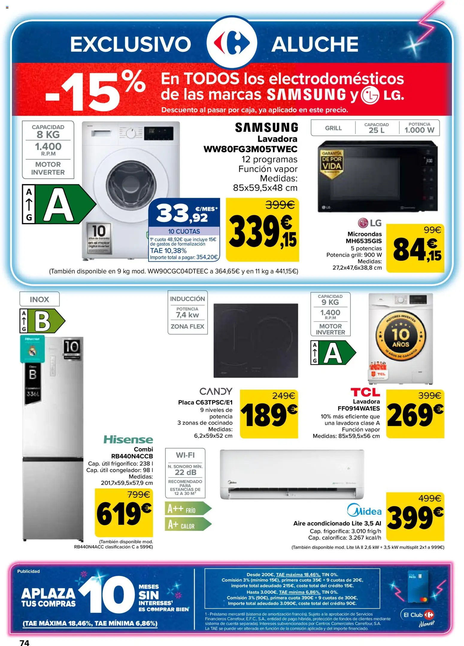 Carrefour folleto │ válido desde el 07.04.2026 | Página: 82 | Productos: Congelador, Lavadora, Combi, Aire acondicionado