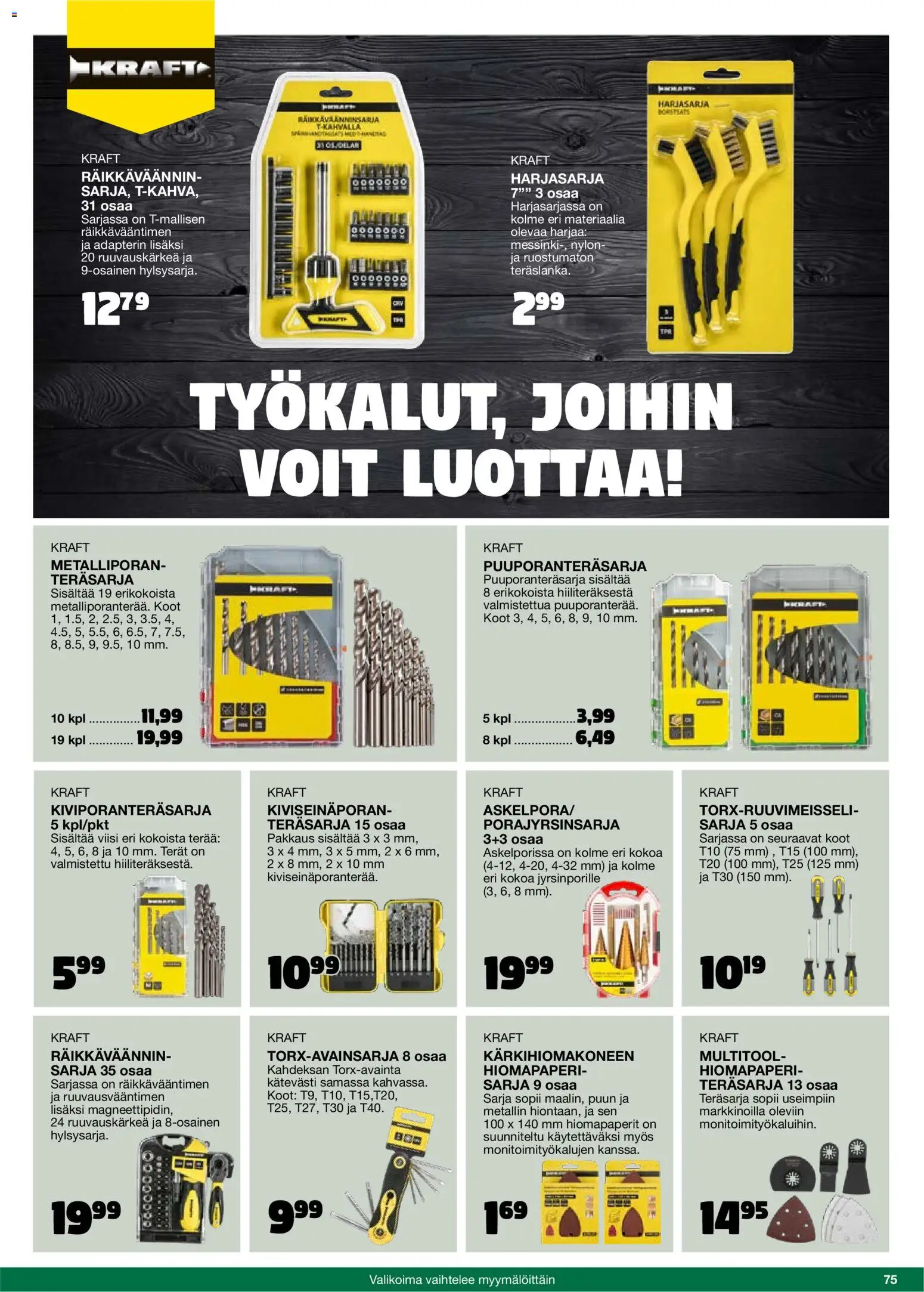 Tokmanni - 2025 Työkalukuvasto – voimassa 01.11.2025 alkaen | Sivu: 75