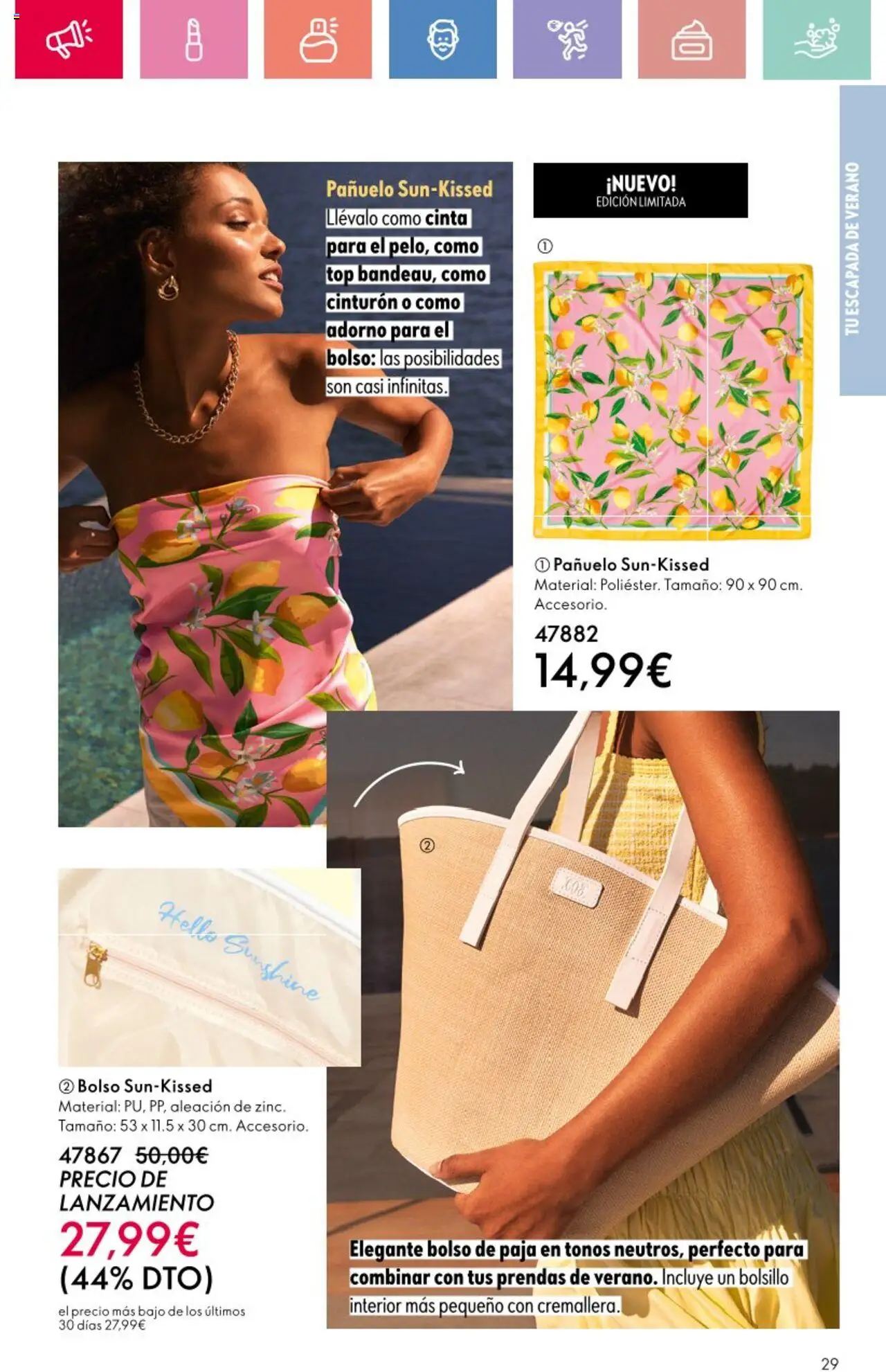 Oriflame - Catálogo Campaña 9 │ válido desde el 22.06.2025 | Página: 29 | Productos: Pañuelo, Bolso, Cinturón