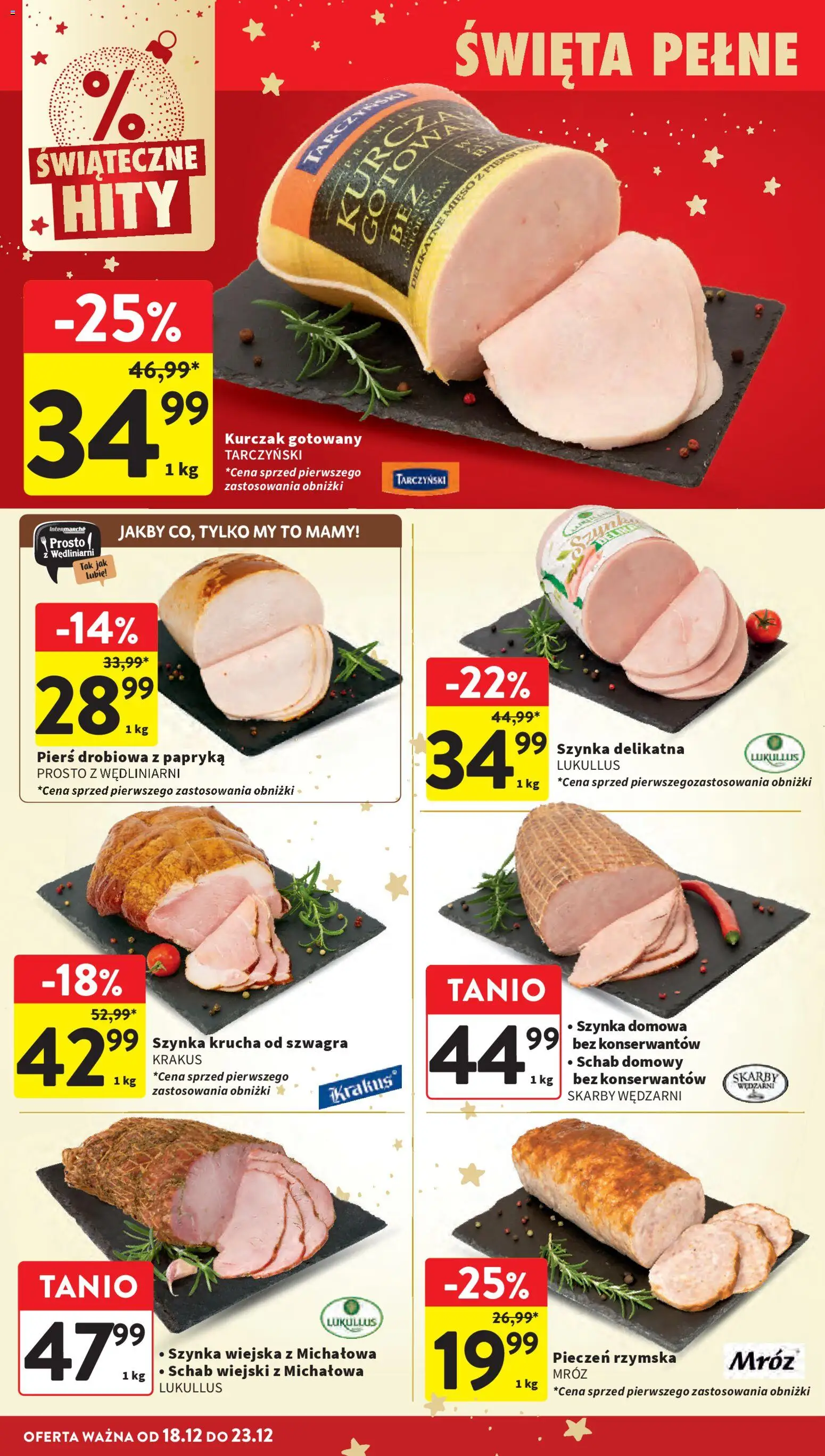 Intermarche Gazetka od 18.12.2025 | Strona: 36 | Produkty: Kurczak, Schab, Szynka, Papryka