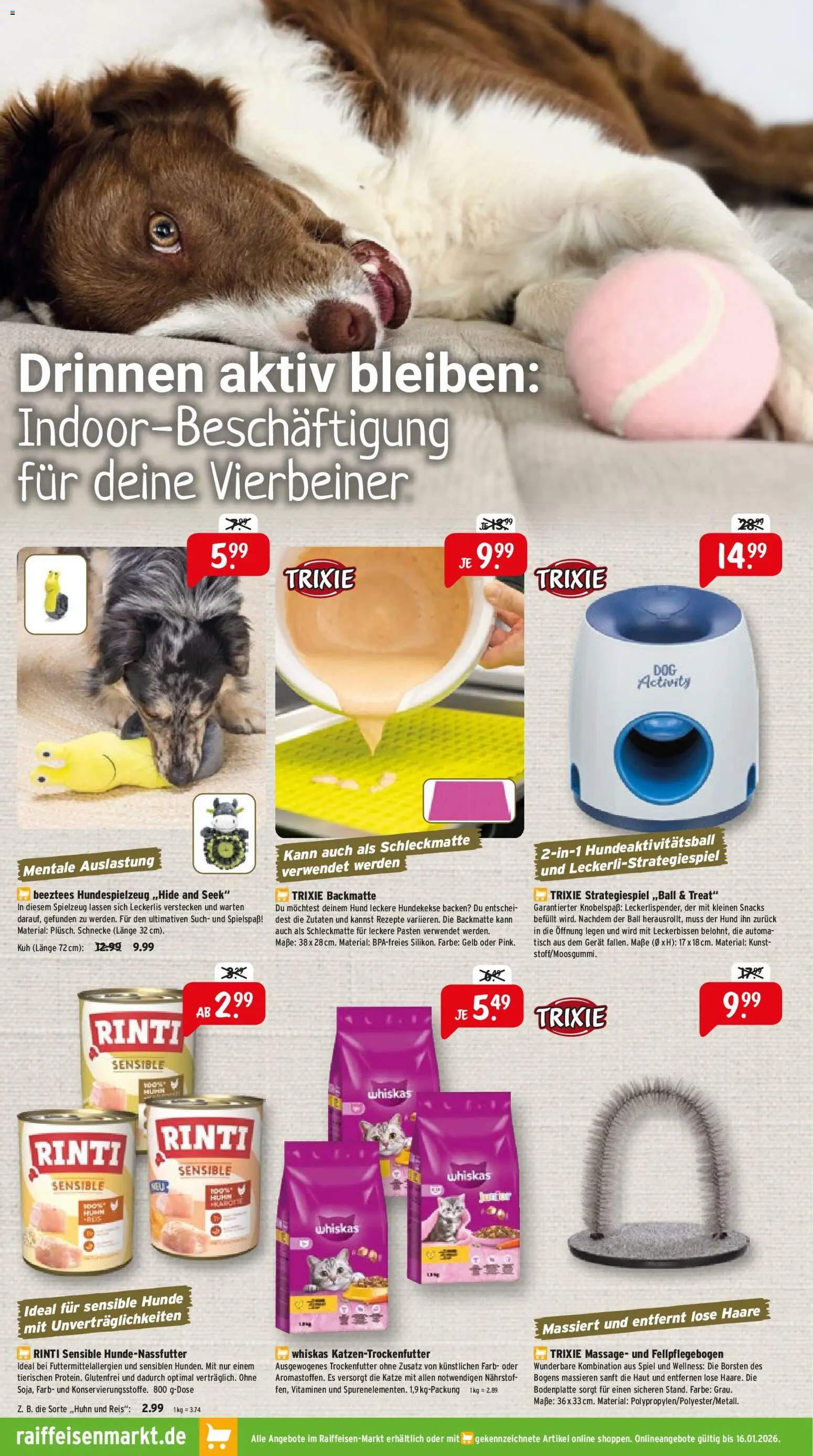 Raiffeisen Markt Prospekt 	 – gültig ab 05.01.2026 | Seite: 4 | Produkte: Spiel, Tisch, Reis, Whiskas