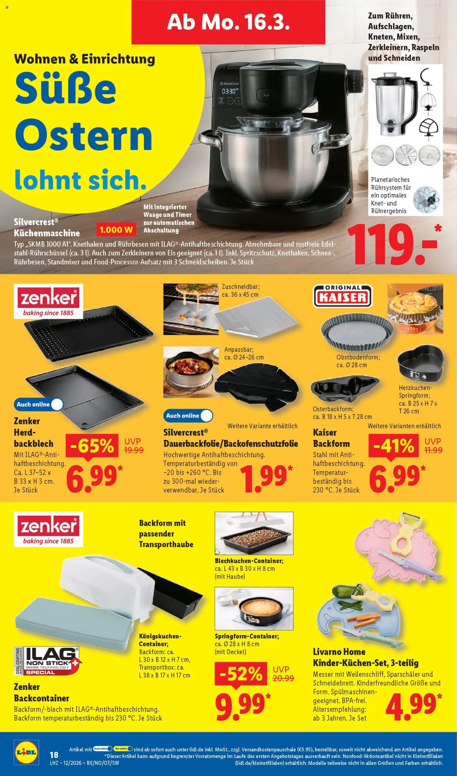Lidl Prospekt Hohenkirchen – gültig ab 16.03.2026 | Seite: 30 | Produkte: Herd, Rührbesen, Eis