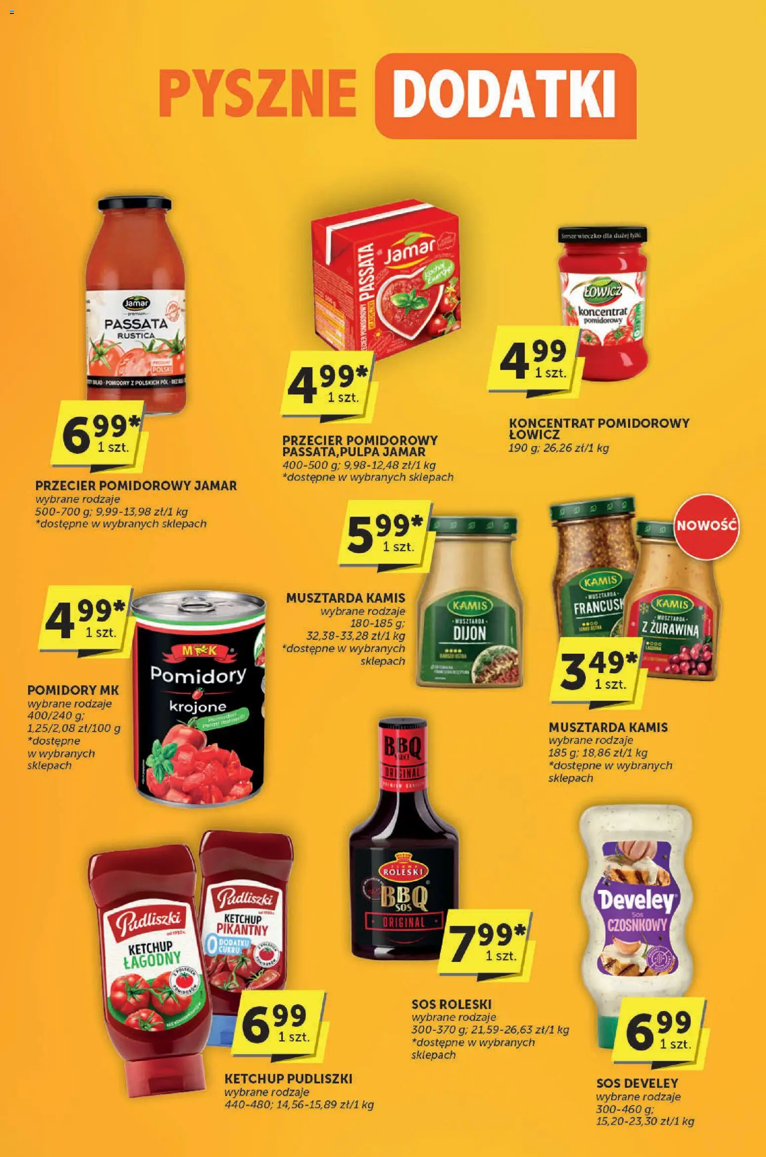 Euro Sklep Gazetka - Katalog od 30.10.2025 | Strona: 12 | Produkty: Ketchup pudliszki, Koncentrat pomidorowy, Musztarda, Pomidory