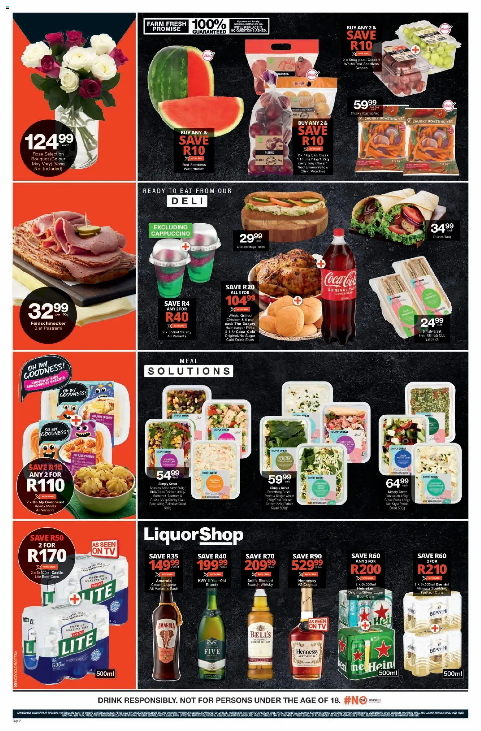 New Checkers catalogue – valid from 16.02.2026 | Page: 2 | Products: Bag, Bakery, Vase, Cream