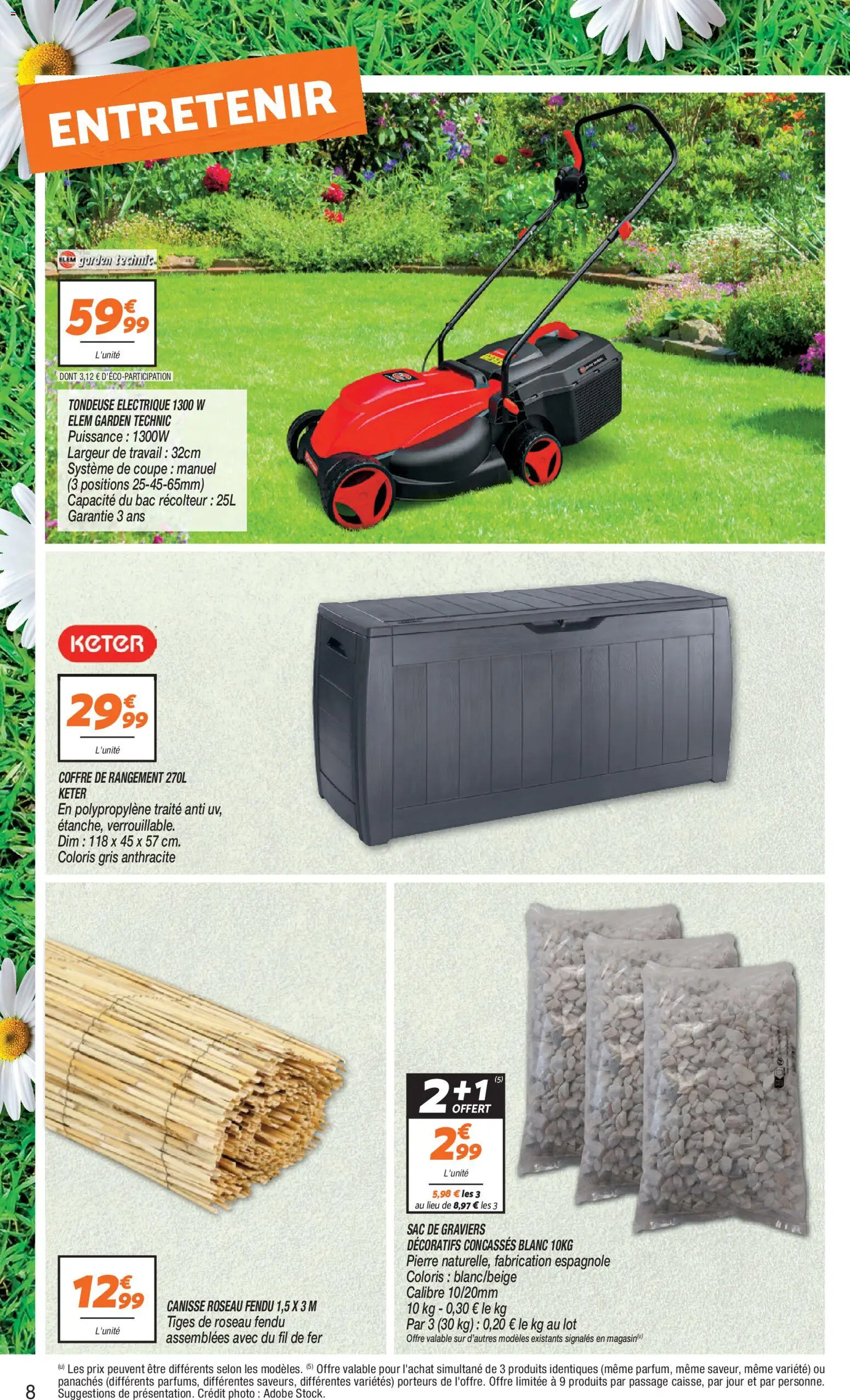 {H1} | Page: 8 | Produits: Sac, Tondeuse, Coffre de rangement