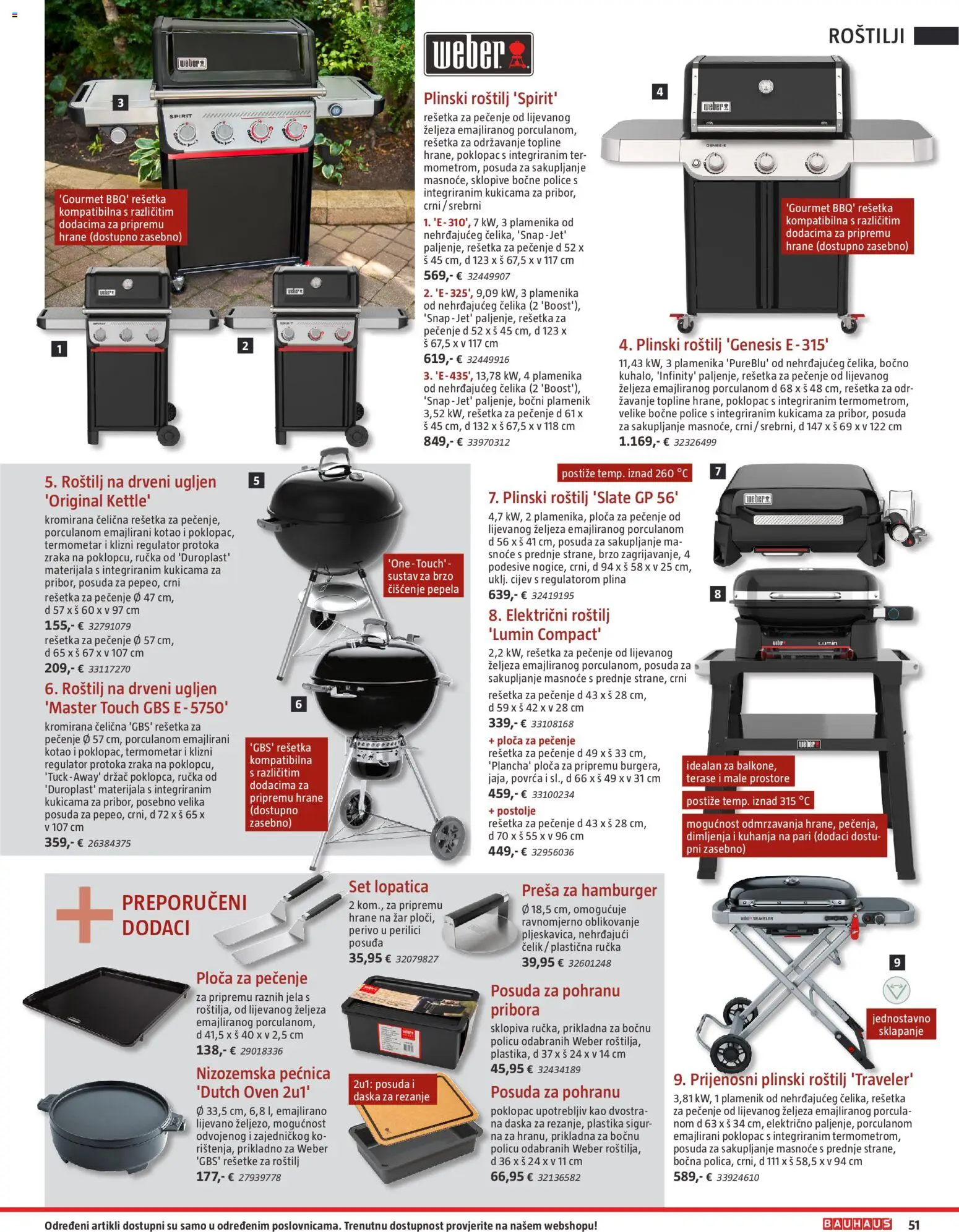 Bauhaus katalog | vrijedi od 23.03.2026 | Stranica: 51 | Proizvodi: Roštilj, Hamburger, Daska za rezanje, Pećnica