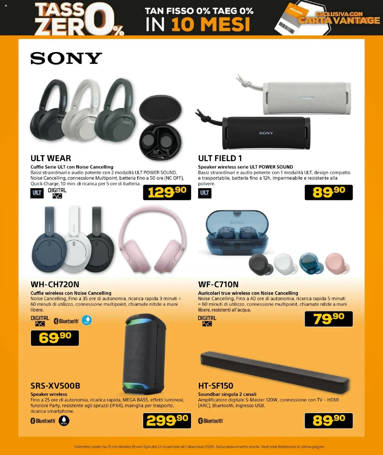 Volantino BRUNO del 13.11.2025 | Pagina: 45 | Prodotti: Auricolari, Audio, Speaker, Batteria