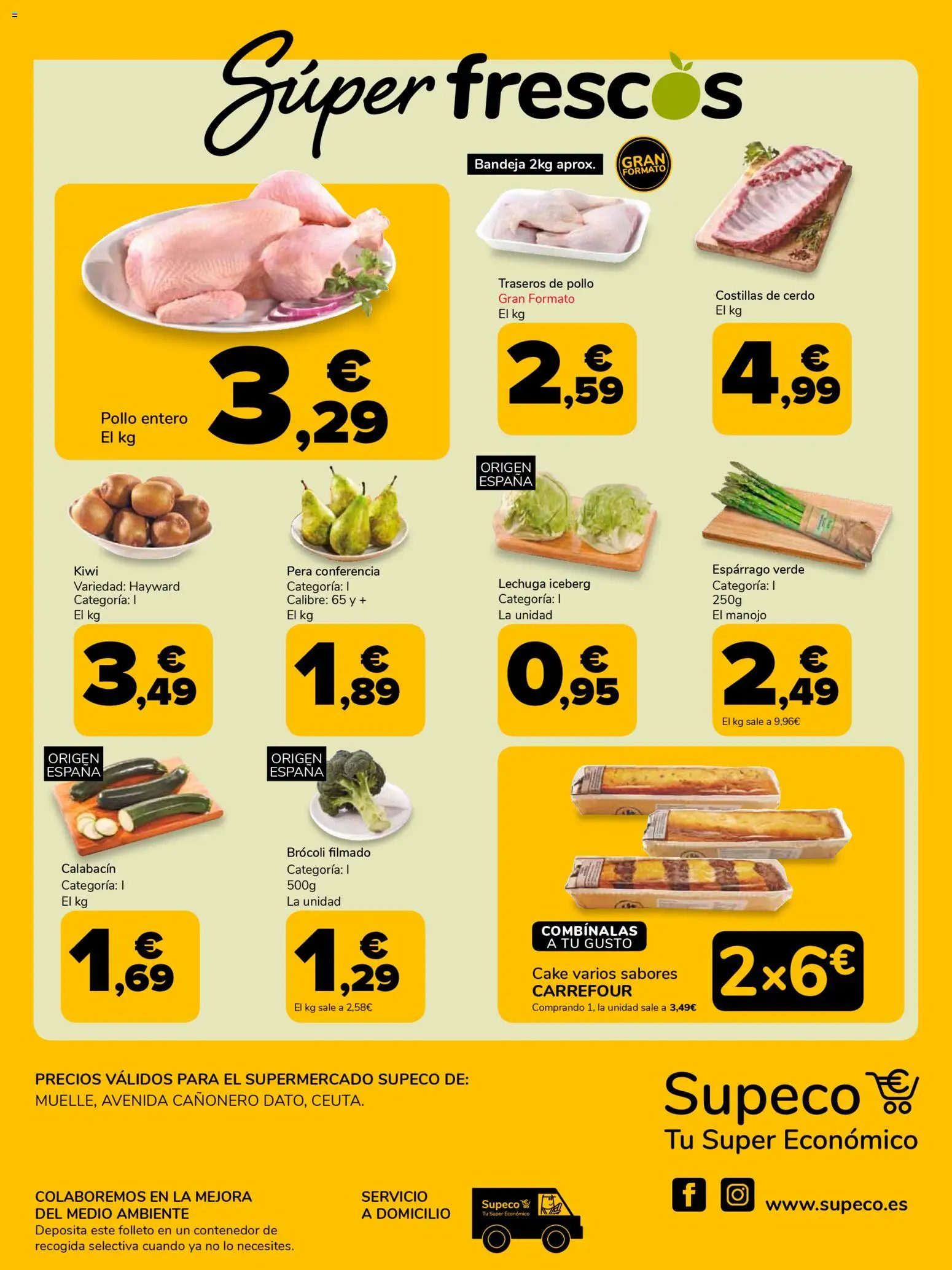 Supeco folleto │ válido desde el 31.03.2026 | Página: 8 | Productos: Calabacín, Cerdo, Kiwi, Bandeja