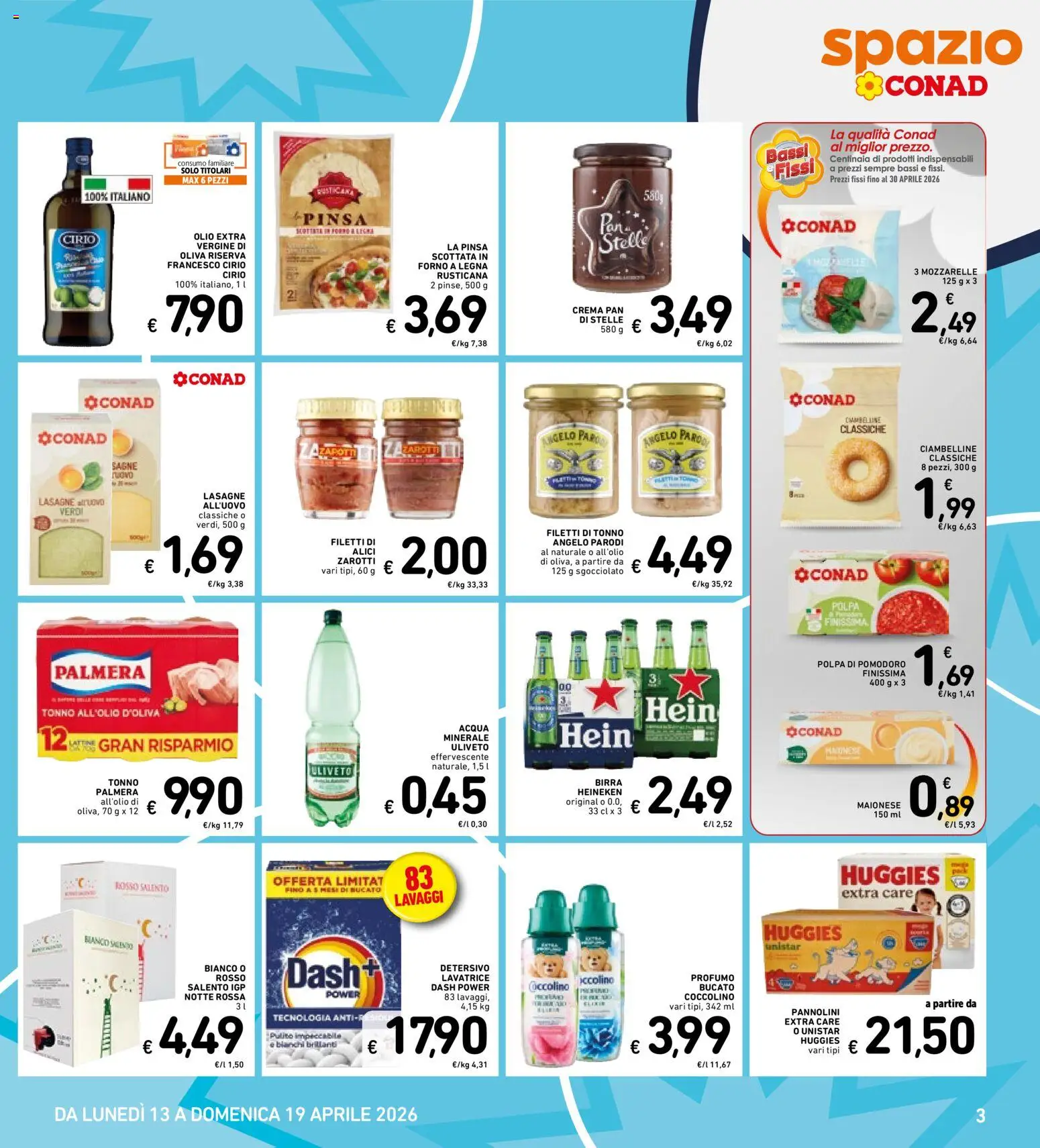 Volantino Spazio Conad del 07.04.2026 | Pagina: 32 | Prodotti: Acqua, Olio, Heineken, Profumo