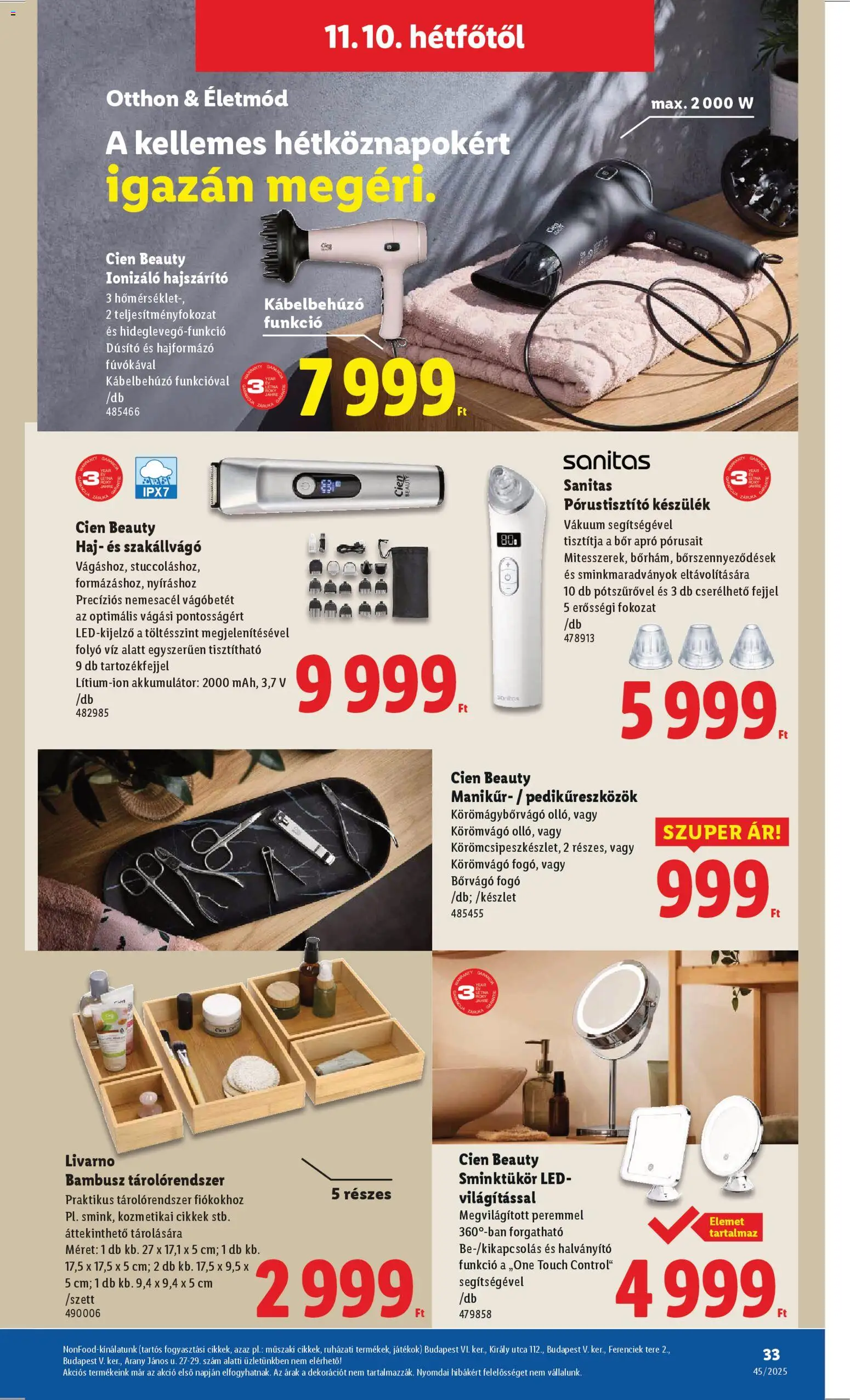 Lidl akciós ujság - amely érvényes a következő dátumtól: 06.11.2025 | Oldal: 33