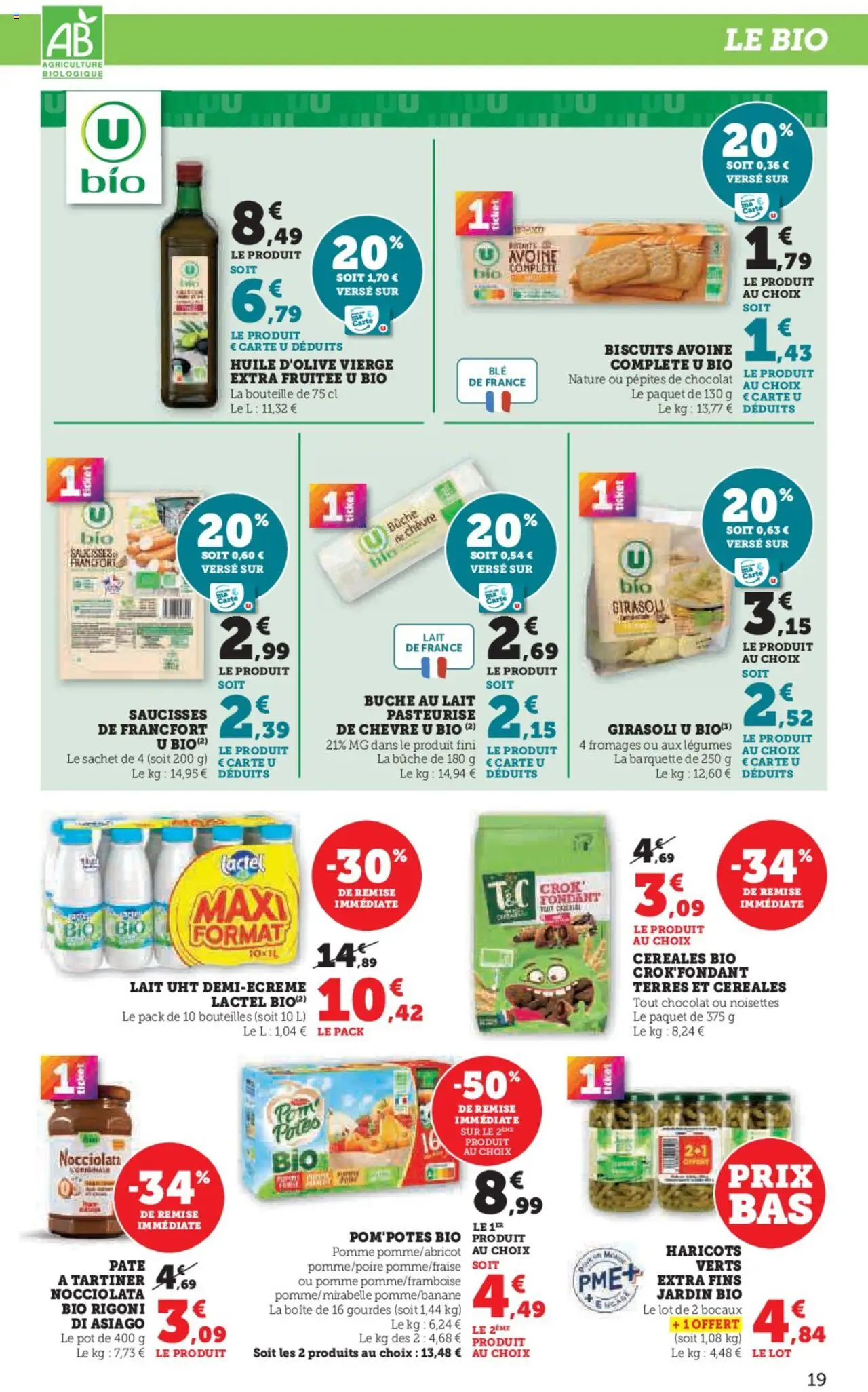  | Page: 19 | Produits: Huile D'olive, Pom'potes, Noisettes, Chocolat