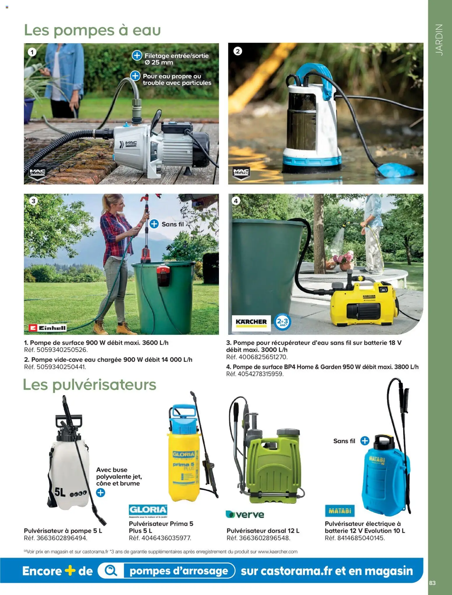 {H1} | Page: 83 | Produits: Pulvérisateur électrique, Récupérateur d'eau, Batterie