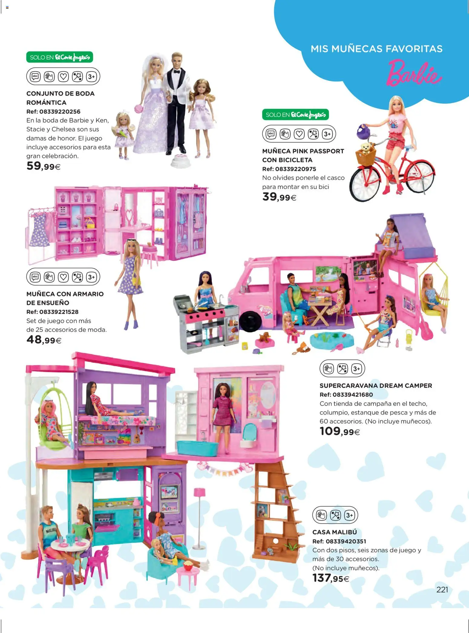 El Corte Inglés ofertas │ válido desde el 27.10.2025 | Página: 221 | Productos: Bicicleta, Muñeca, Armario