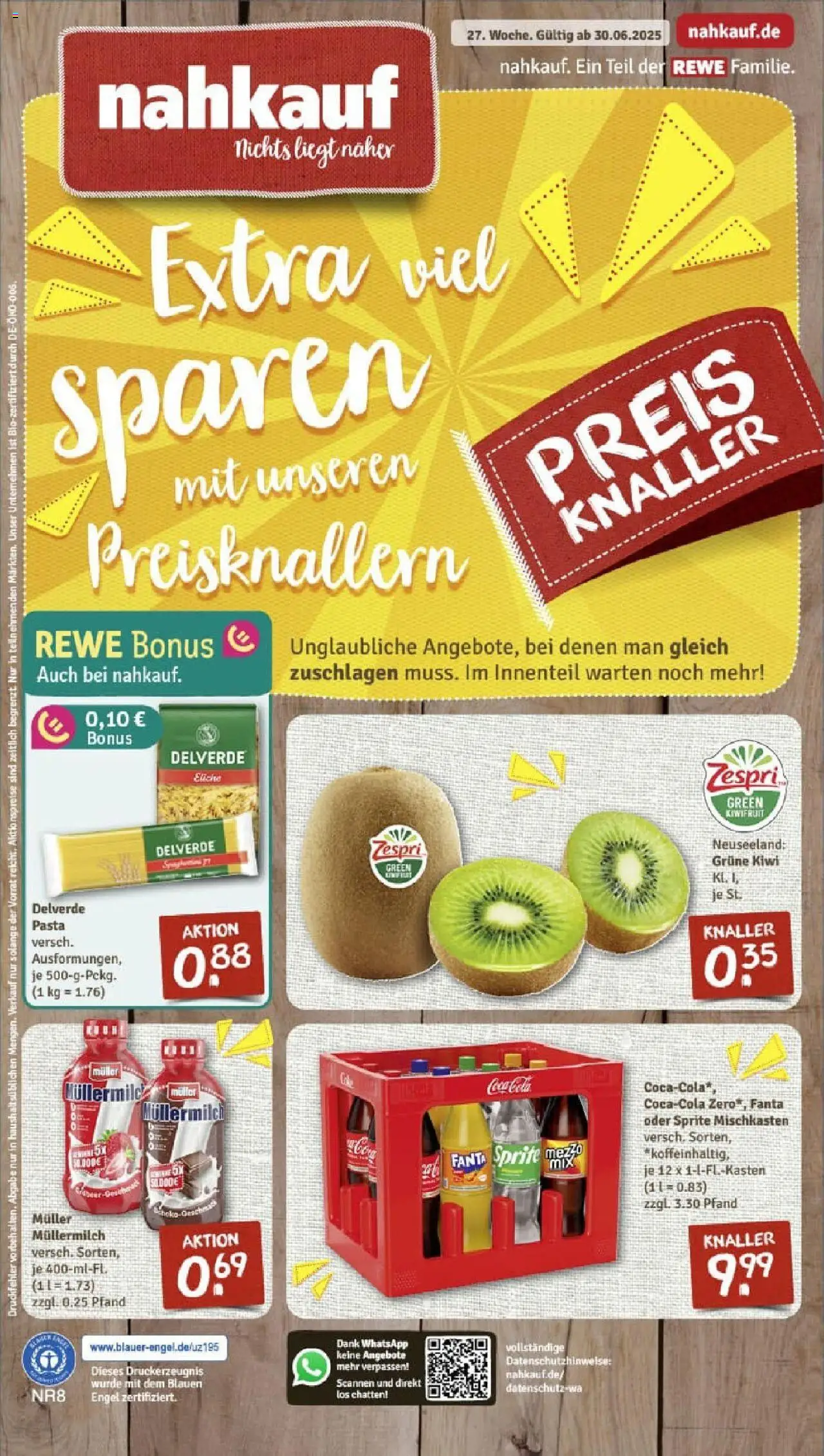 Rewe prospekt Frankfurt / Heddernheim	 - gültig ab dem 29.06.2025 | Seite: 1 | Produkte: Fanta, Sprite, Müllermilch, Muller mullermilch
