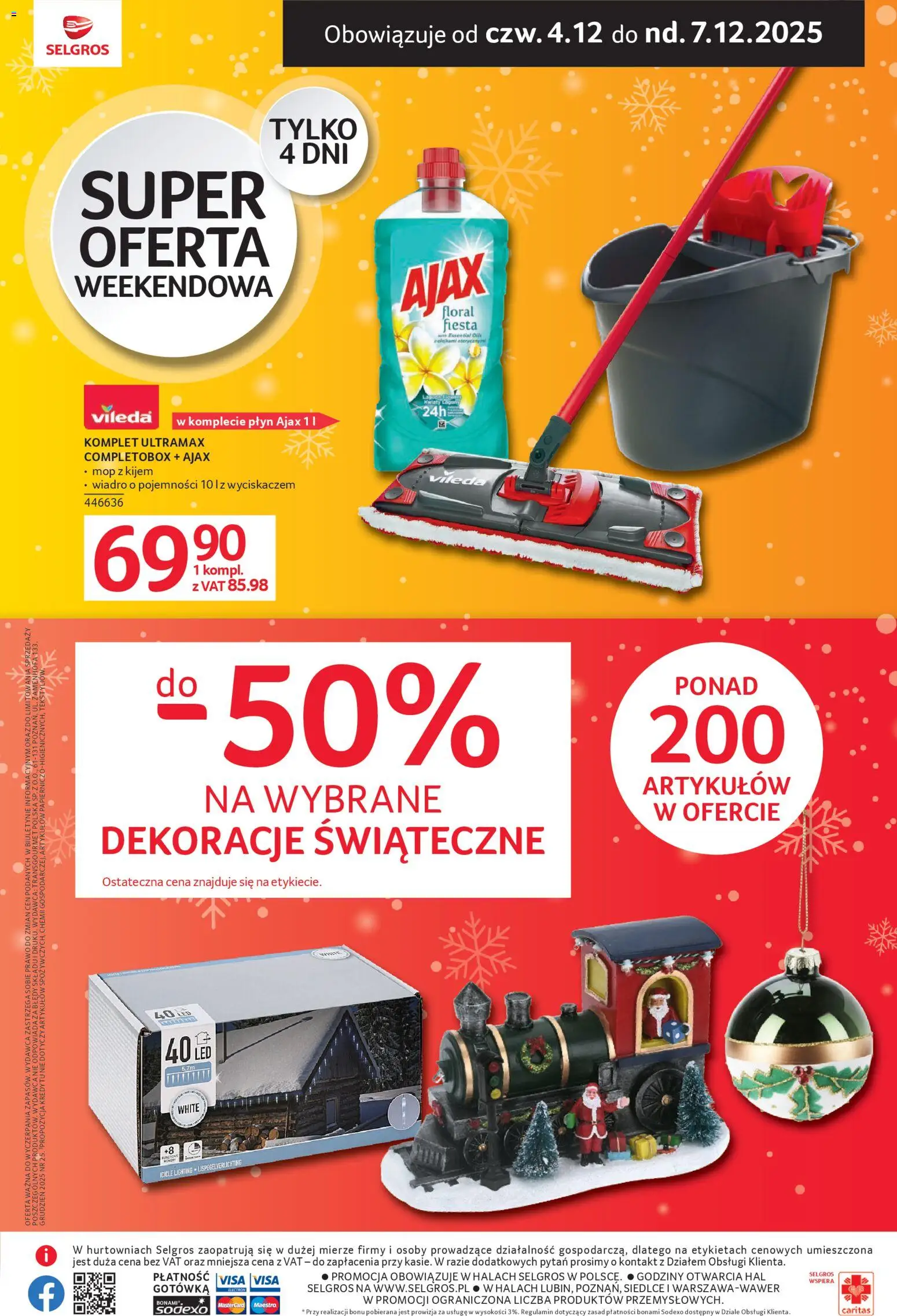 Selgros cash&carry Gazetka - Oferta weekendowa od 04.12.2025 | Strona: 2 | Produkty: Vileda